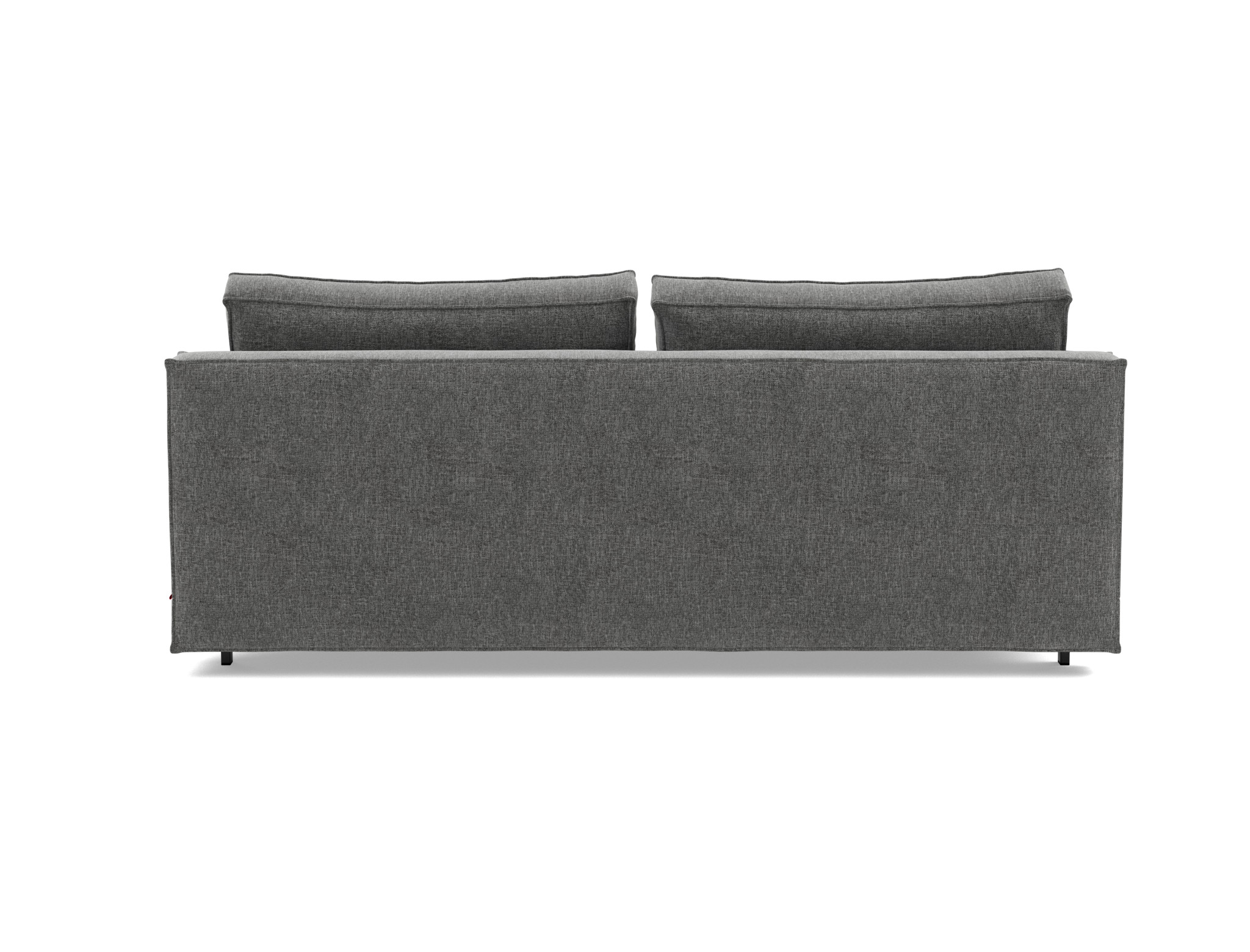 Schlafsofa Sly Strukturierter Stoff Twist 563-Charcoal Beine Schwarzes Metall