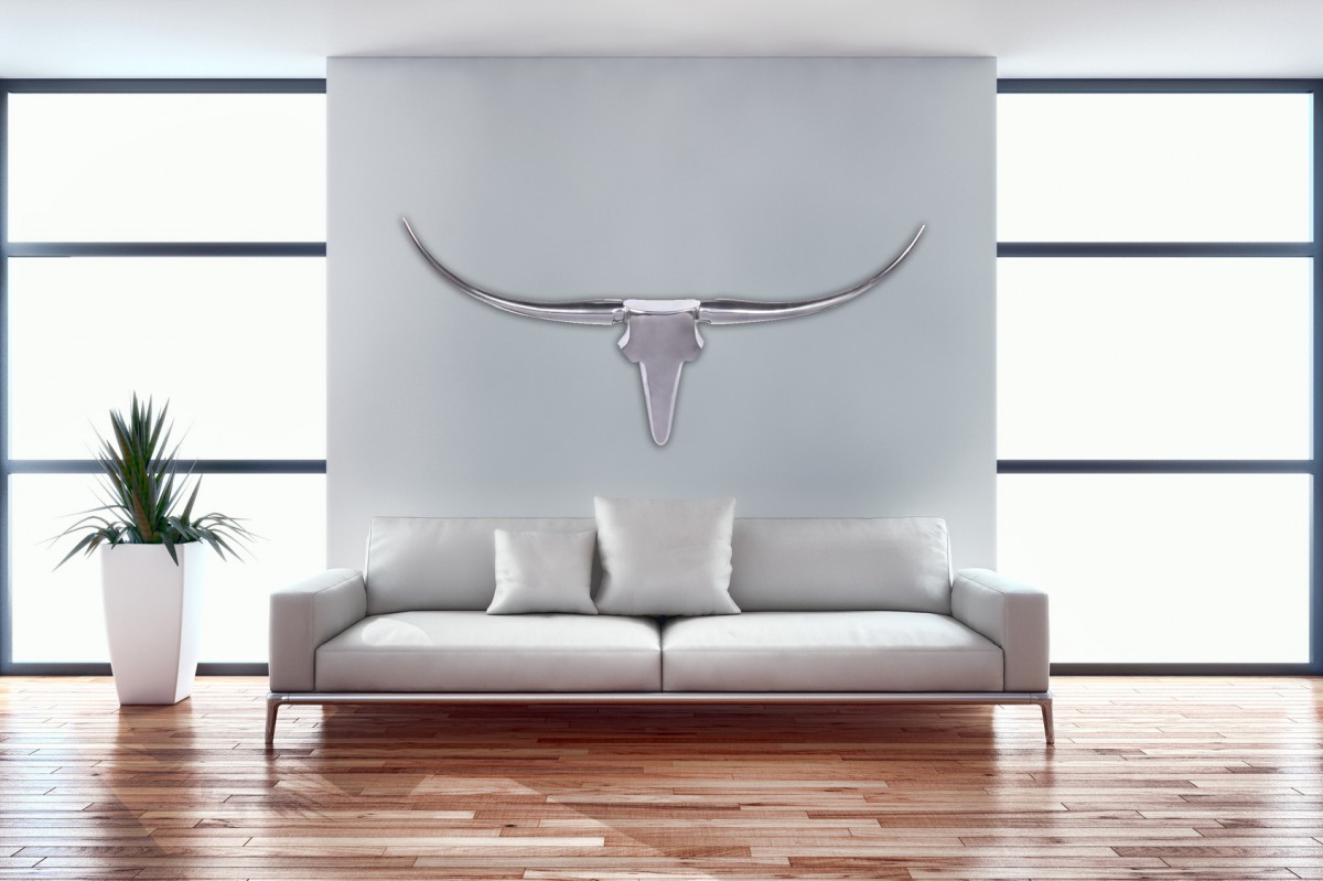 Dekogeweih Evje Aluminium Silber 125 × 10 × 60 cm