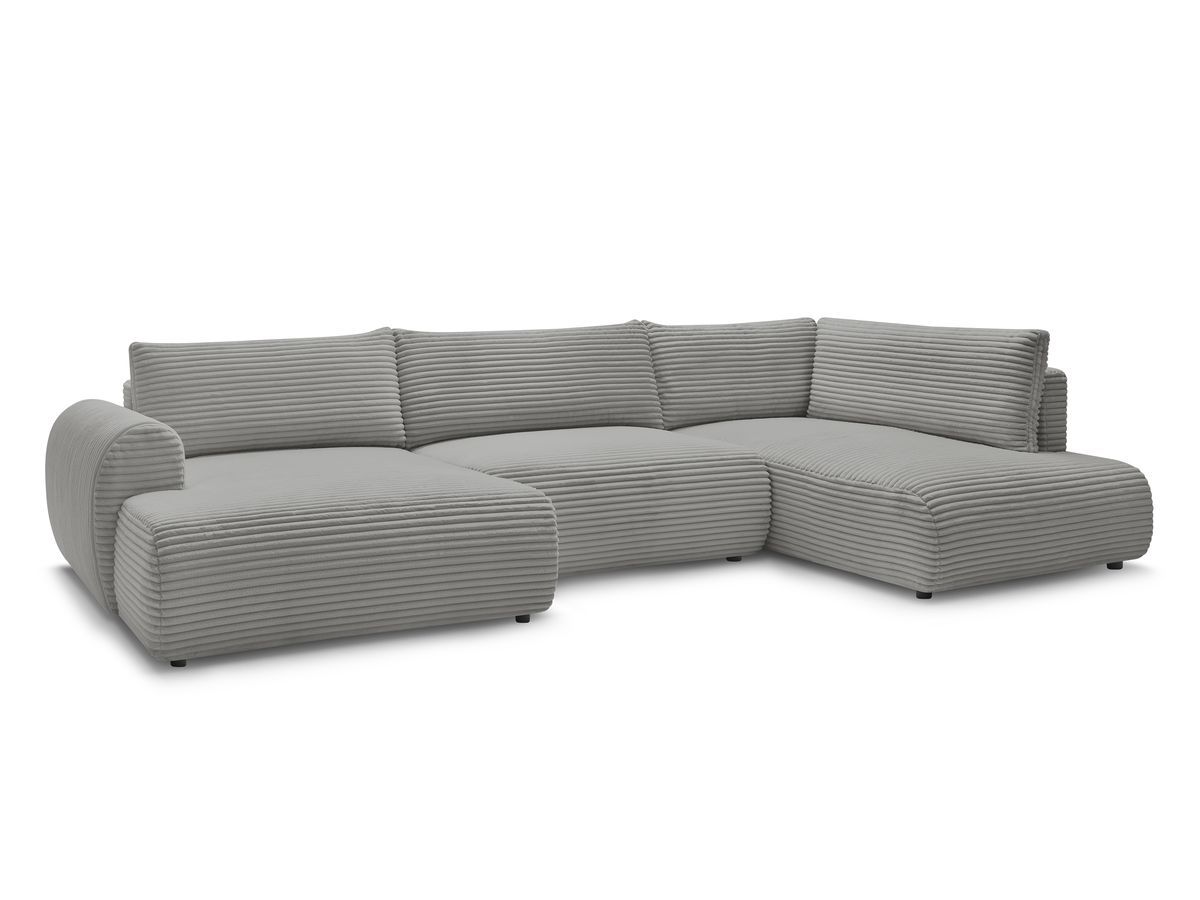 Bobochic Lucien Wohnlandschaft Breitcord weich Dunkelgrau Ecke links