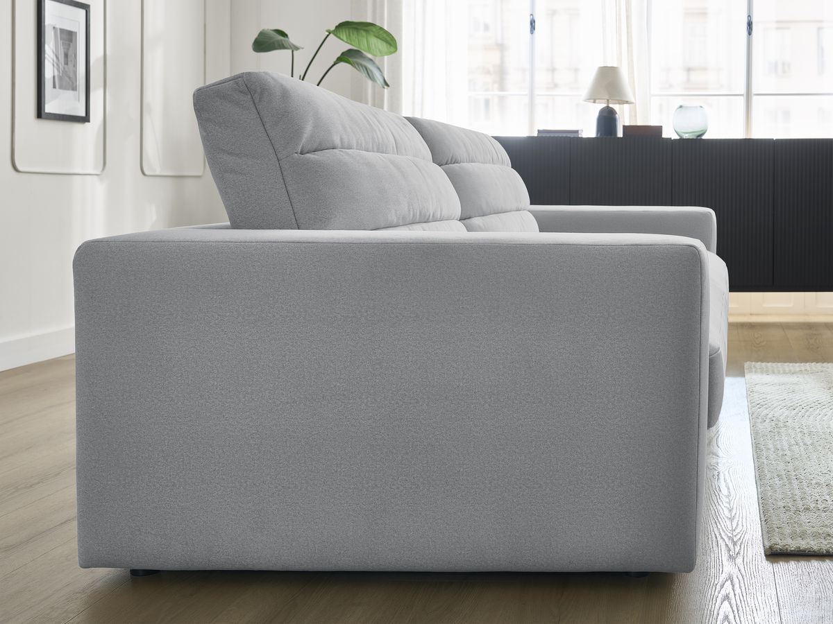Bobochic Sierra Sofa 3-Sitzer Samt Hellgrau
