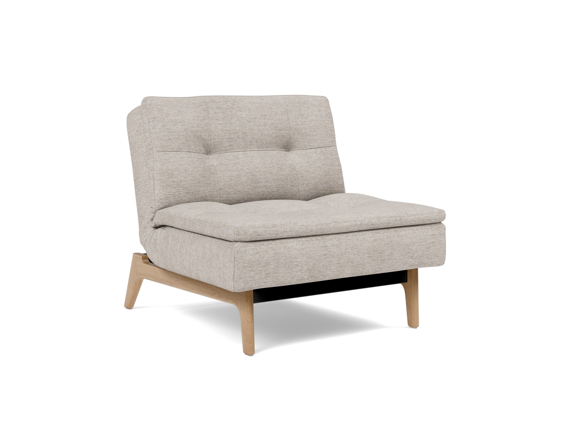 Sessel Dublexo Chenille Yuveno 471-Sand Beine Eiche