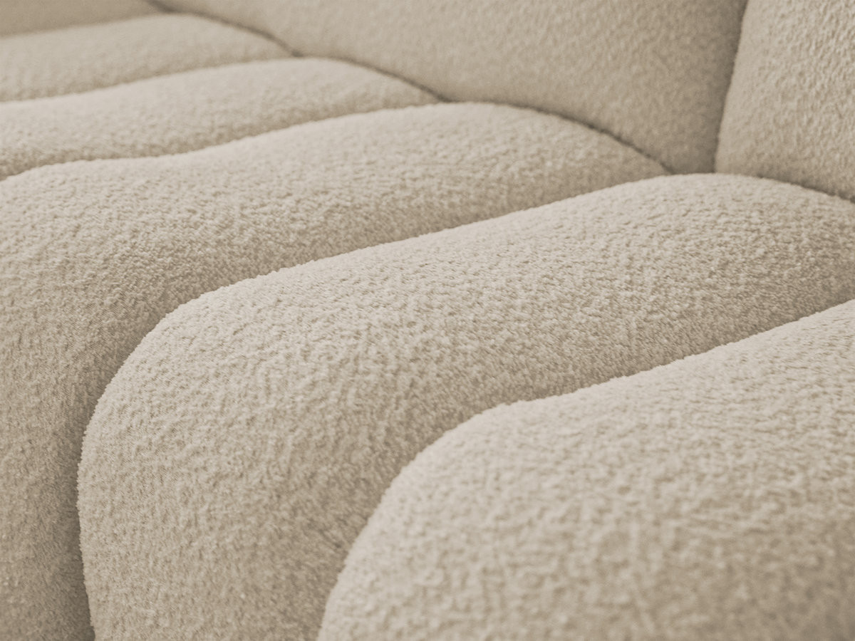Bobochic Azra Ecksofa 319 × 178 cm Bouclé-Stoff Beige Ecke links