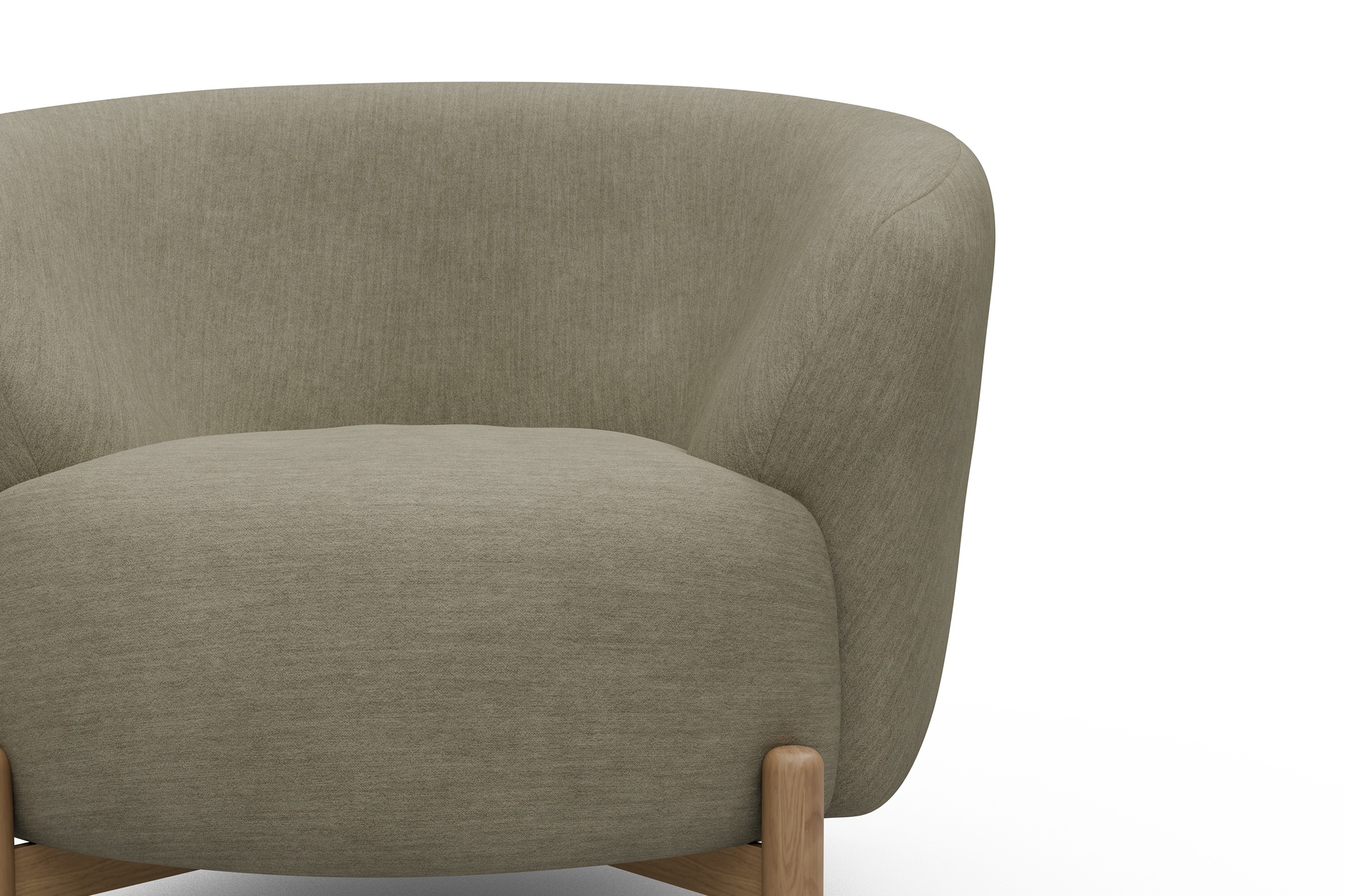 Sessel Ronda Holzbeine Eiche Natur Vivus-Dusty-Sand