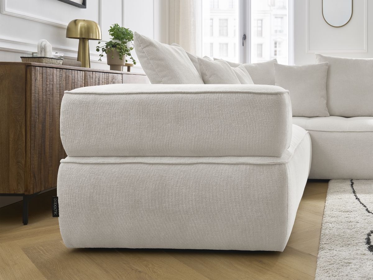 Bobochic Whesley Ecksofa Stoff Beige Ecke rechts