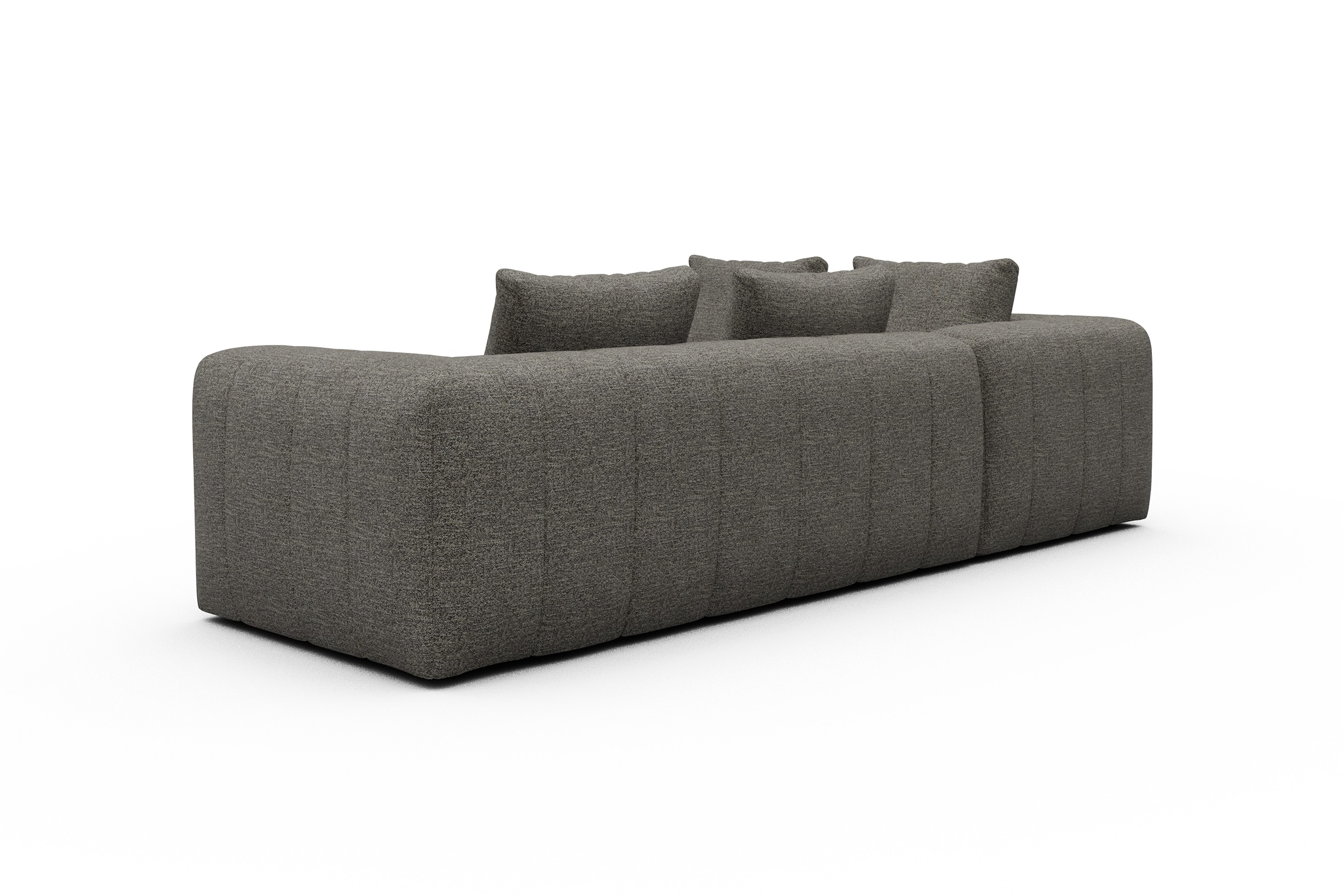 Ecksofa Hugo 2x 2,5-Sitzer Armlehne rechts Carreno-Sepie-Brown