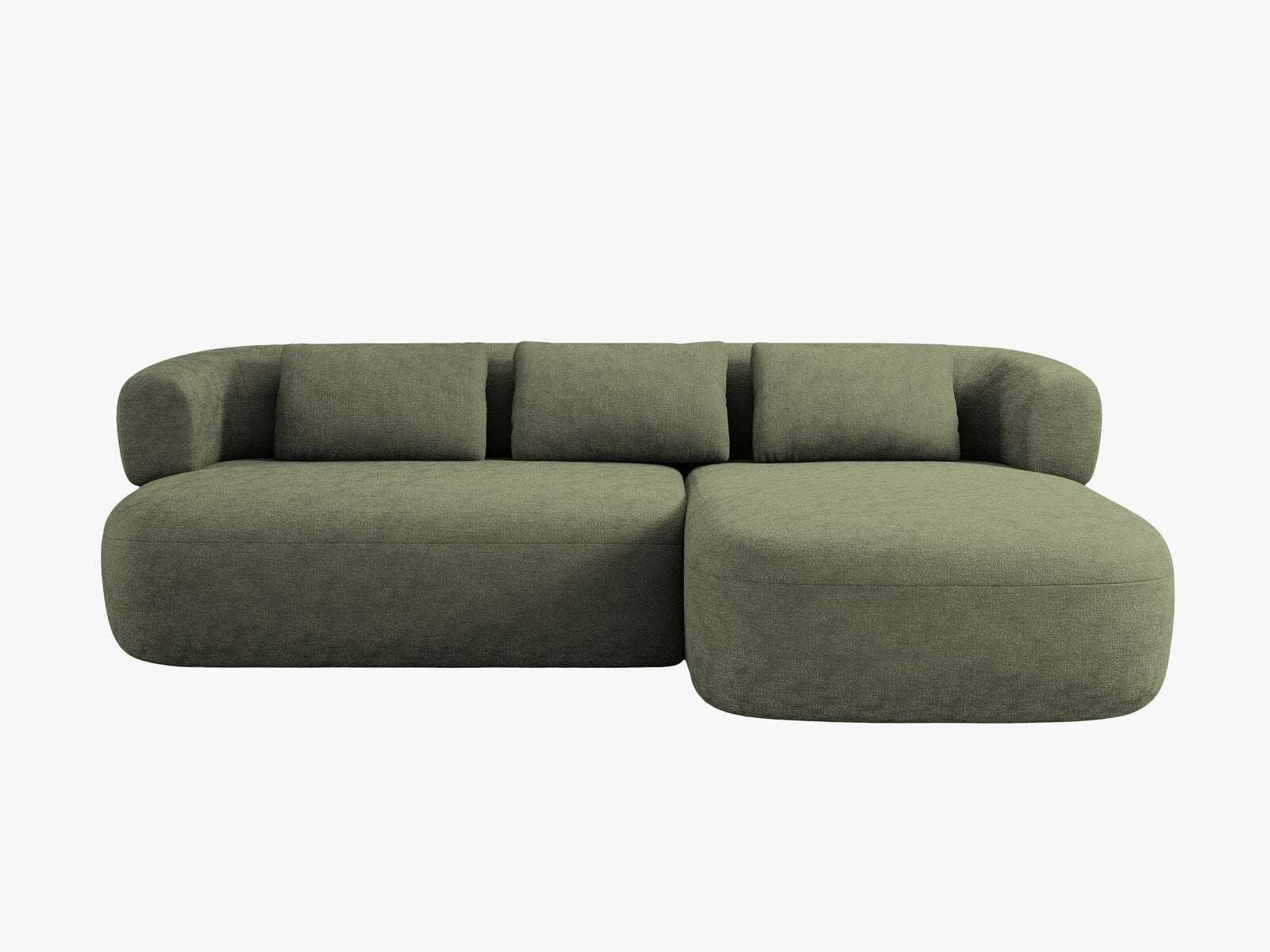Micadoni 5-Sitzer Ecksofa Jenny Rechts Chenille Perfect Harmony Grün