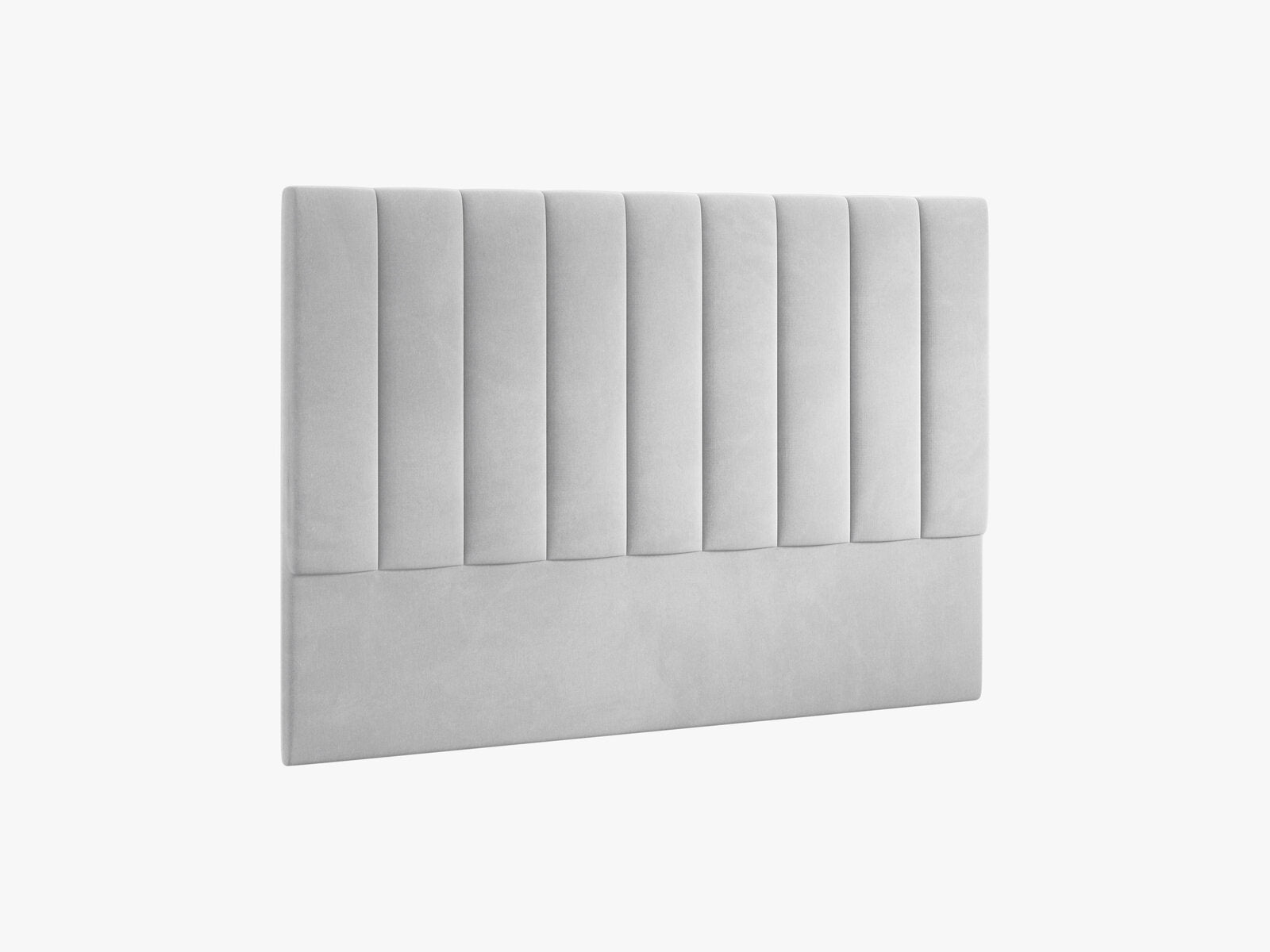 Micadoni Marl Polster-Kopfteil Samt Magic Velvet Hellgrau 180x120