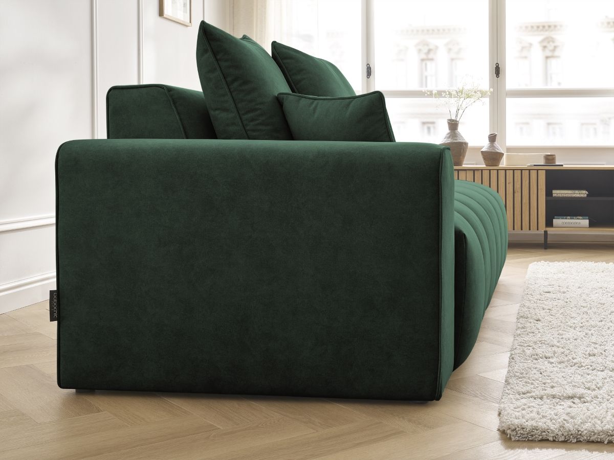 Bobochic Mont-blanc Sofa 4-Sitzer Samt Grün Armlehne links