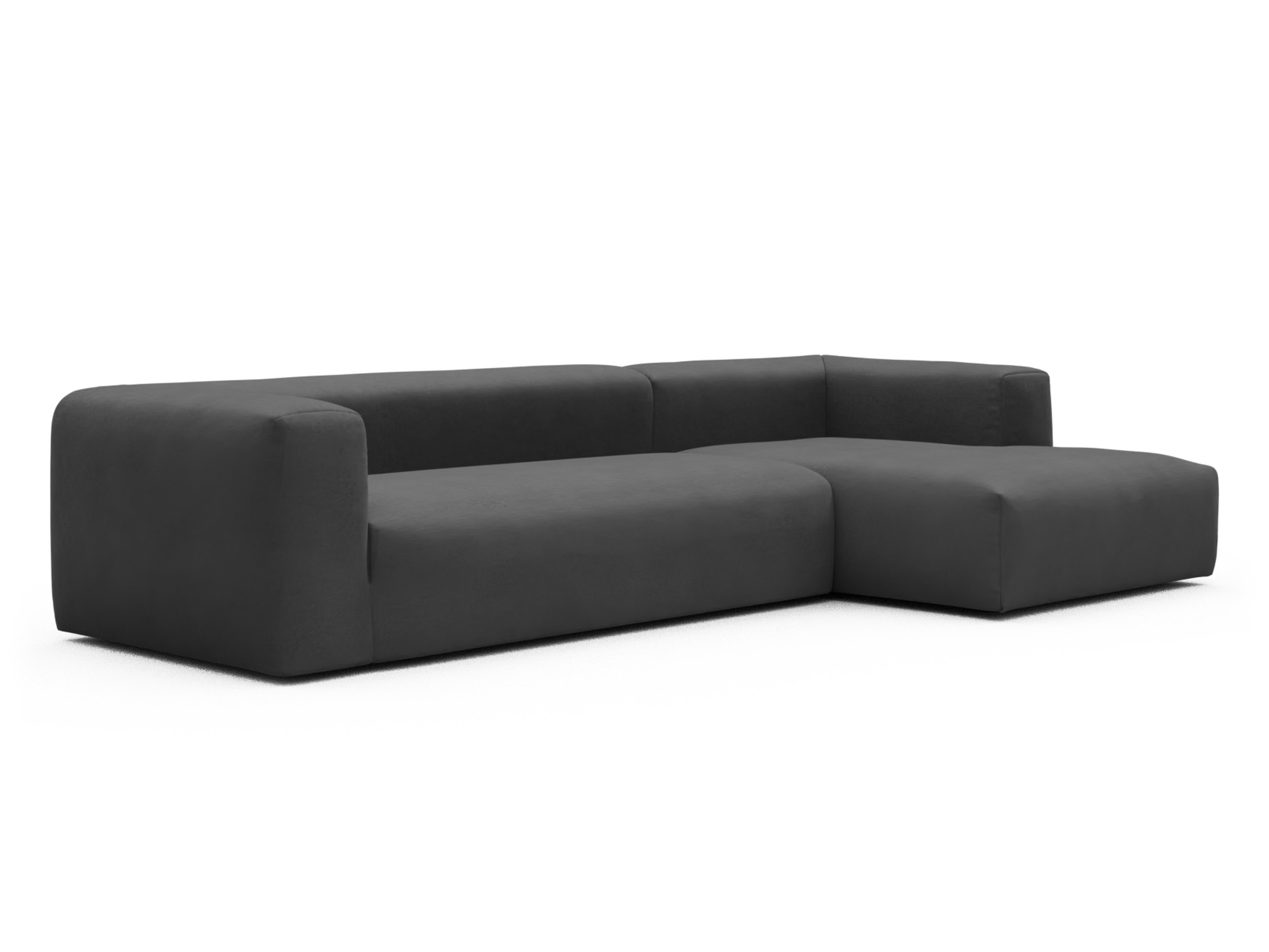 Skandi Home Ecksofa Fred Chaiselongue rechts mit 2,5-Sitzer Satya-Zinc moebelfaktor