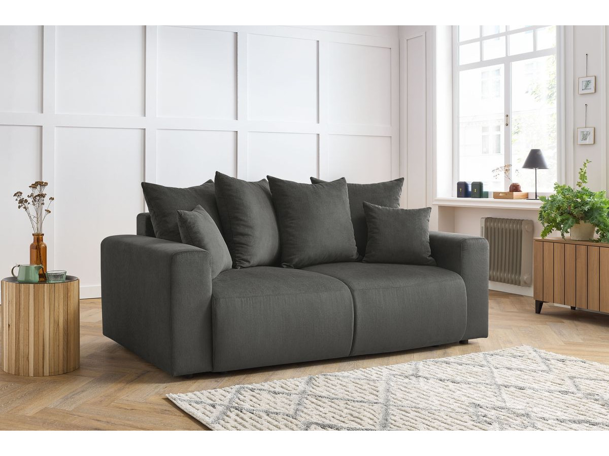 Bobochic Envy Sofa 2-Sitzer Cordsamt Dunkelgrau