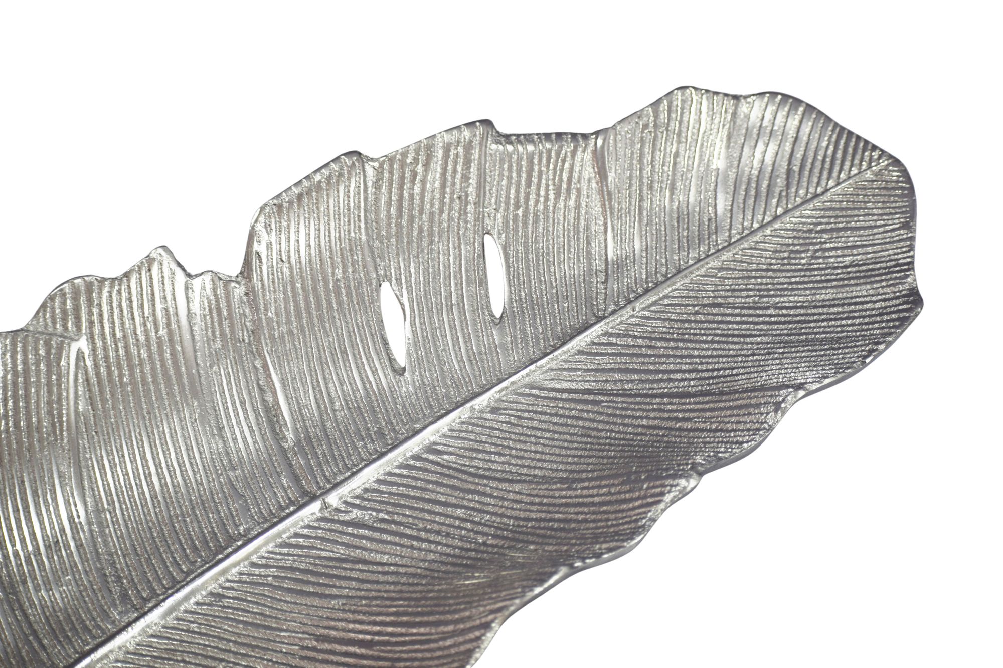 Dekoschale Rennebu Aluminium Silber 60 × 18 × 4 cm