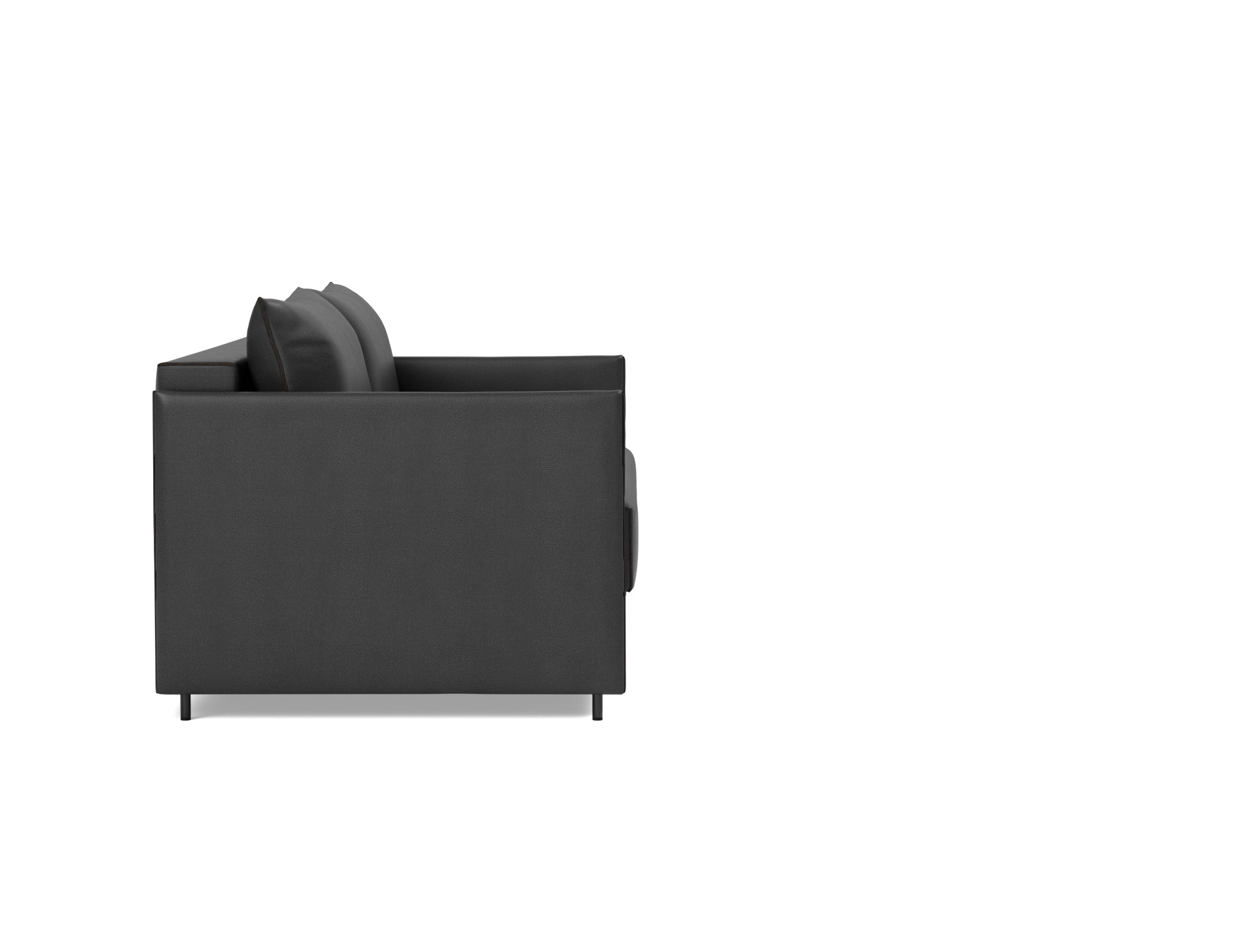 Schlafsofa Luoma Lederoptik Faunal 550-Black