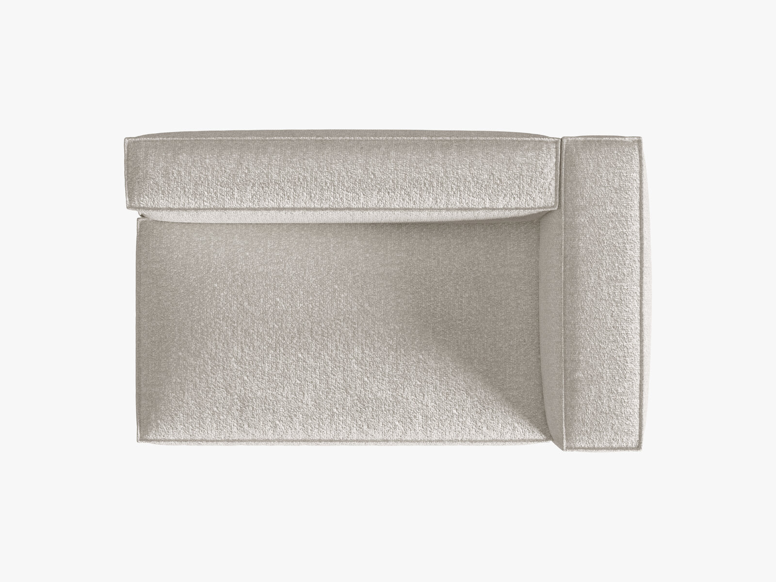 Micadoni Modul Nuria Groß 3-Sitzer Boucle Monet Grau Beige Melange Rechts