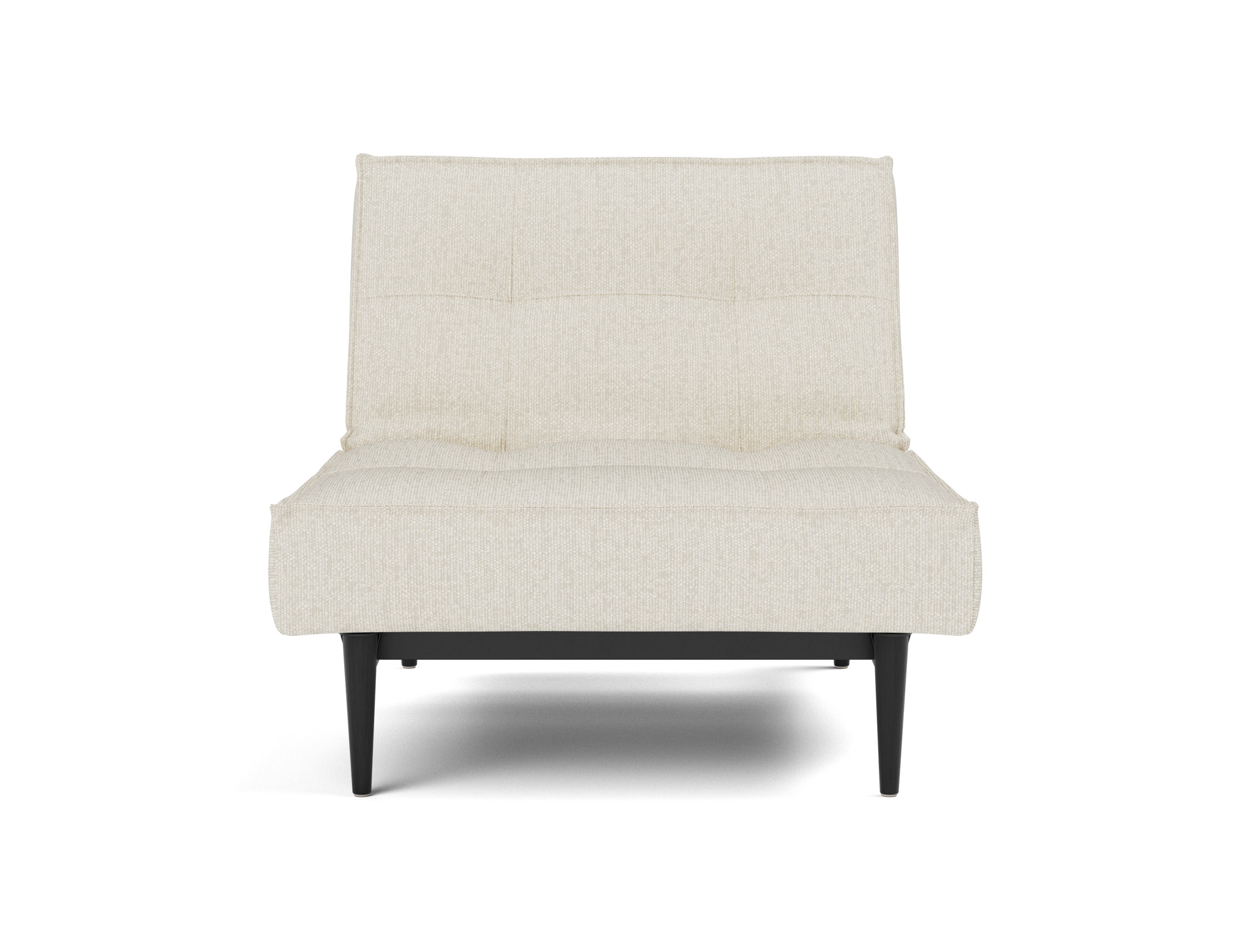 Sessel Splitback Boucle Skandi 531-Off-White Beine Styletto Eiche schwarz