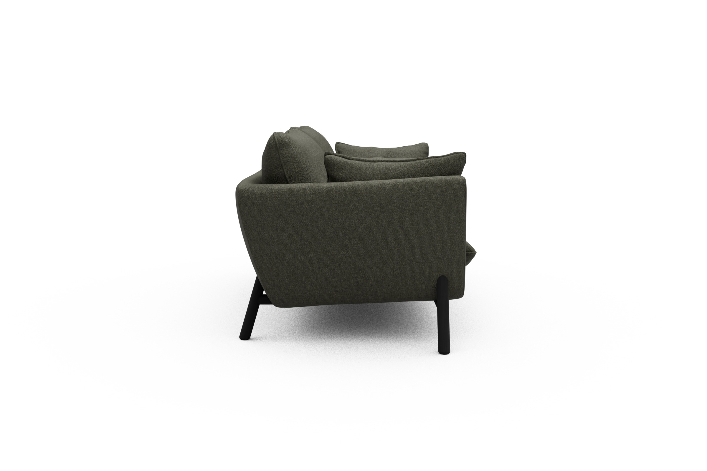 Sofa Emil 2-Sitzer Beinfarbe Eiche Schwarz Sama-Winter-Moss