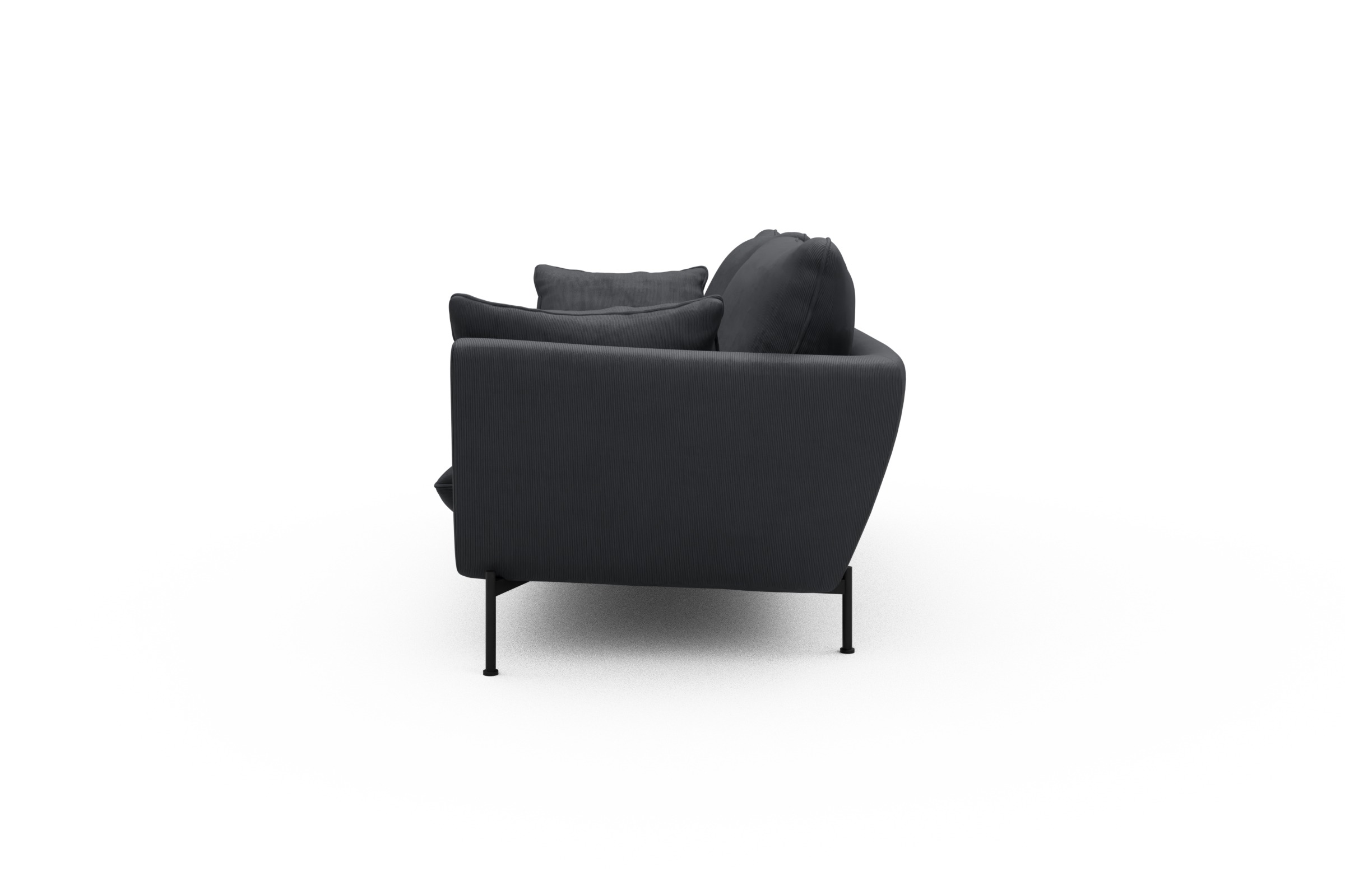 Sofa Anton 3-Sitzer Cordufine-Slate-Grey
