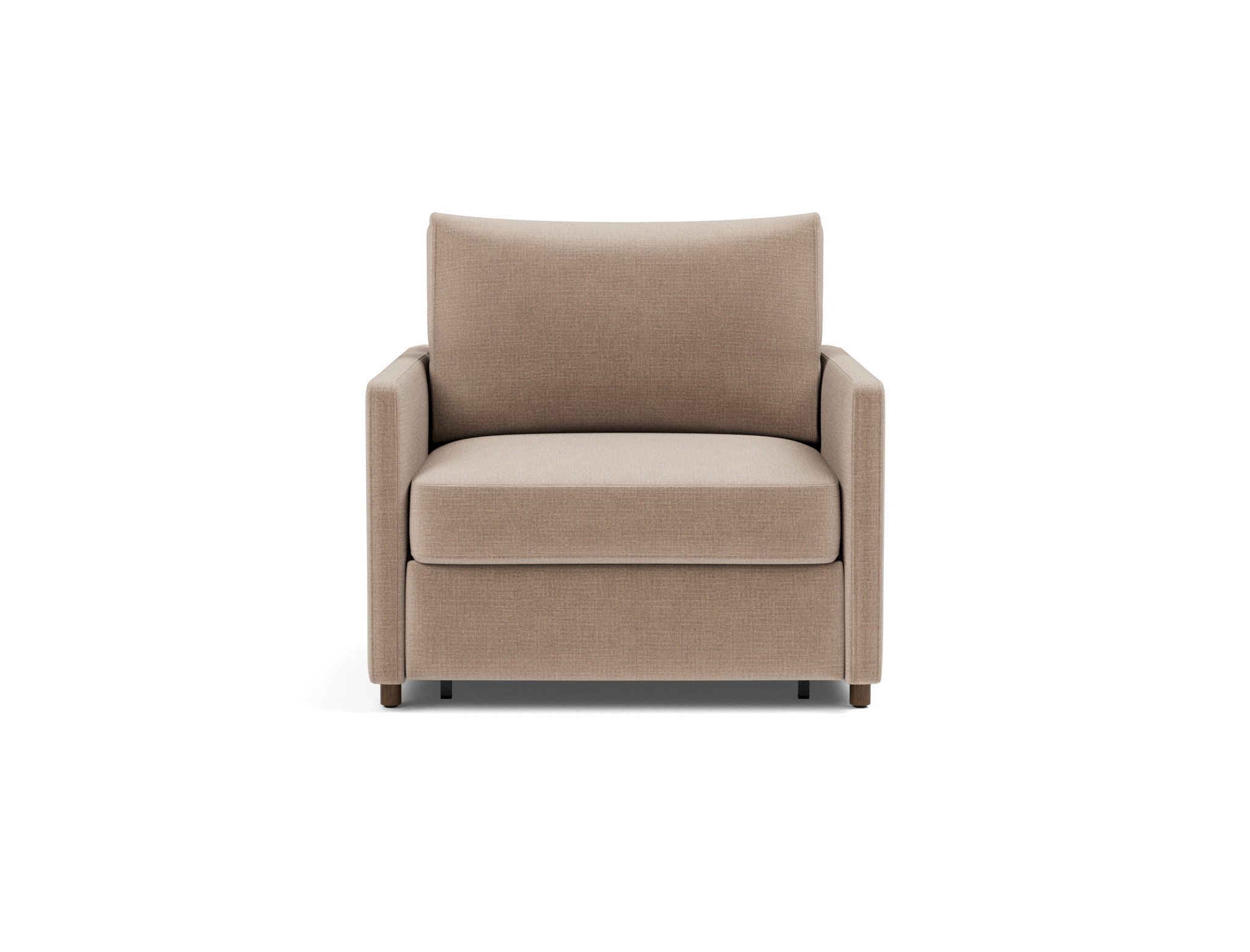 Schlafsessel Neah mit Slim-Armlehnen Chenille Esina 417-Mocha