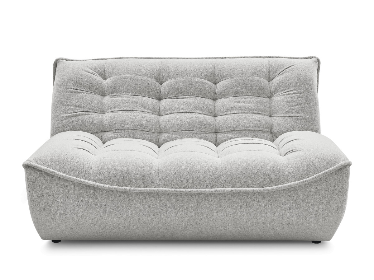 Bobochic Serena Sofamodul 2-Sitzer Melange-Stoff Hellgrau