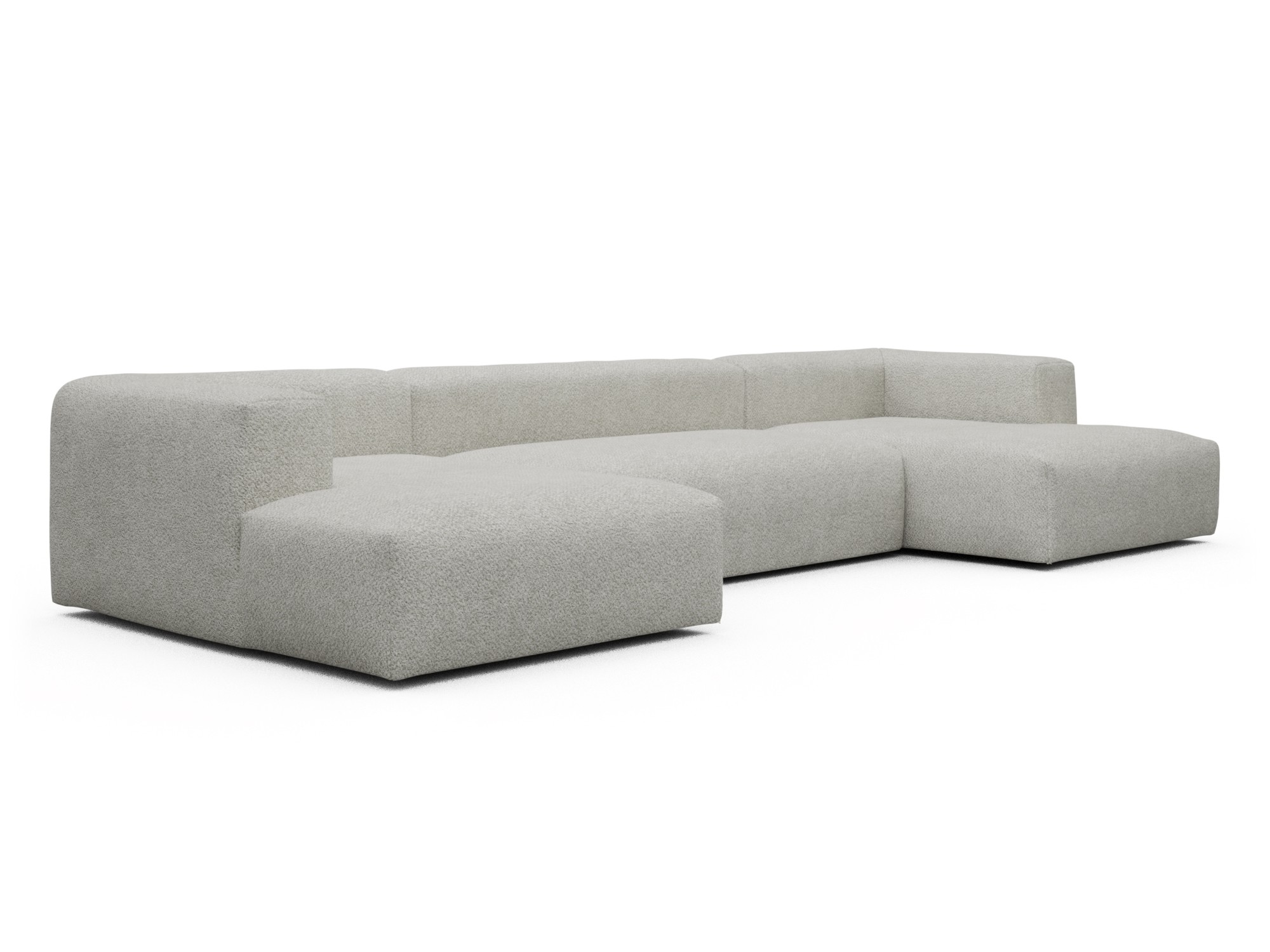 Skandi Home Wohnlandschaft Fred mit 2-Sitzer und Chaiselongue beidseitig Vanora-Warm-Sand moebelfaktor