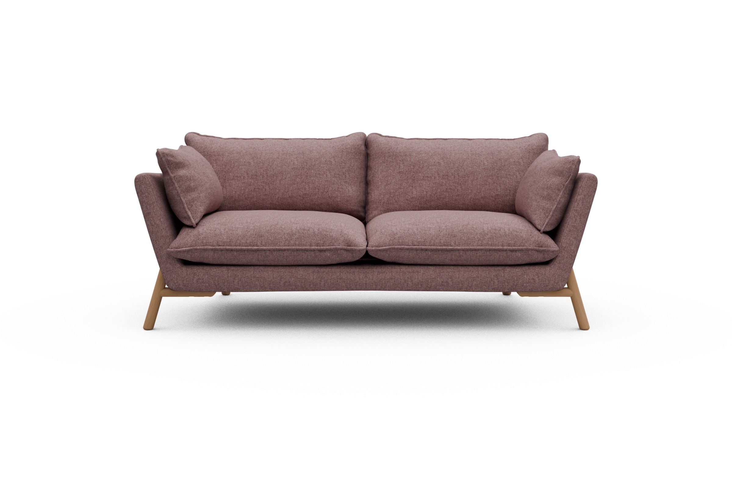 Skandi Home Sofa Emil PREMIUM 2-Sitzer Beinfarbe Eiche Natur Sama-Flamingo moebelfaktor