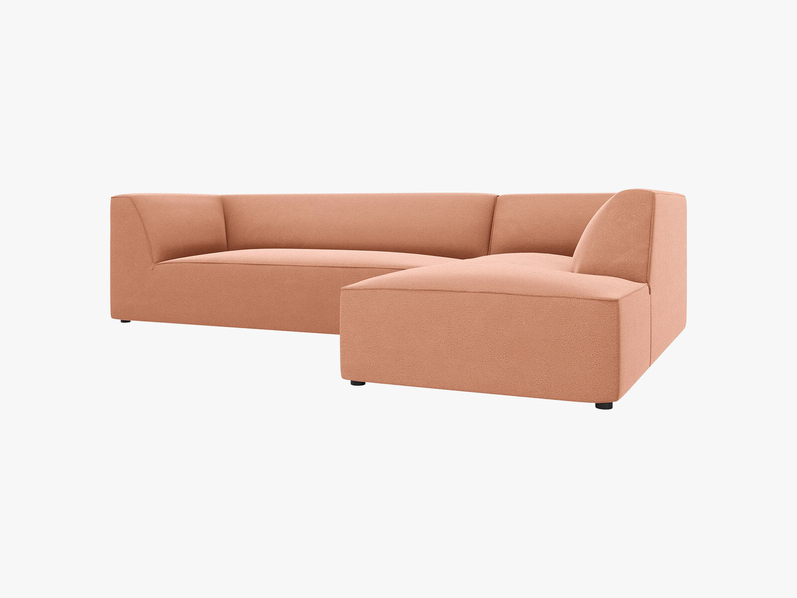 Micadoni 4-Sitzer Modular Sofa Ruby Rechts Samt Salvador Rosa