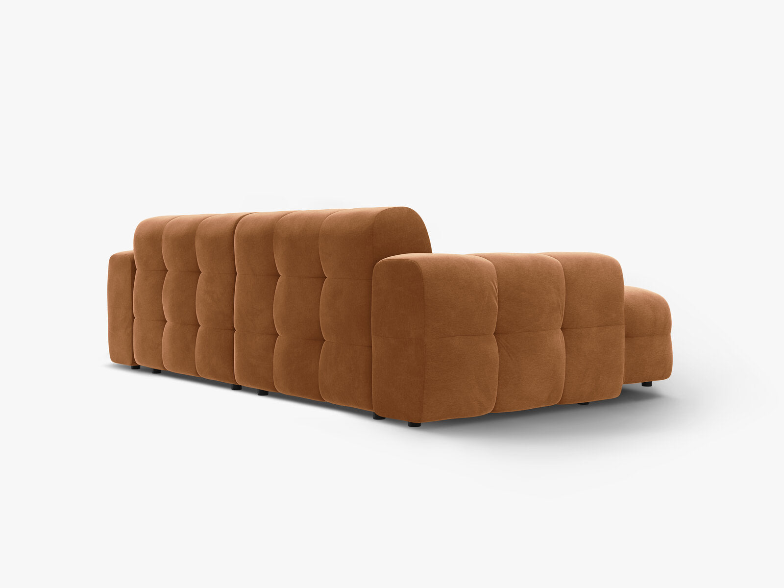 Micadoni Ecksofa Kendal 4-Sitzer Links Samt Kamel