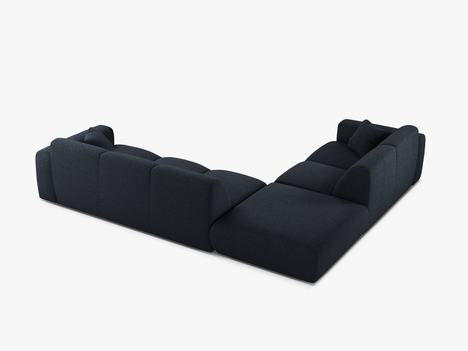 Micadoni Ecksofa Molino 6-Sitzer Links Chenille Eden Marineblau
