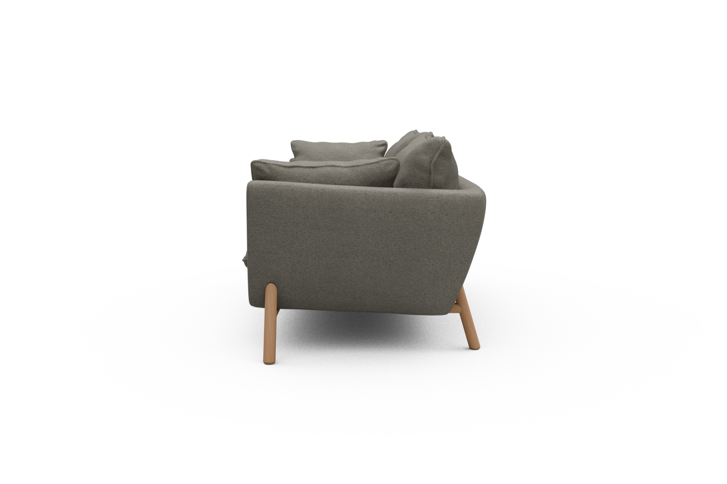 Sofa Emil PREMIUM 2-Sitzer Beinfarbe Eiche Natur Denari-Warm-Grey