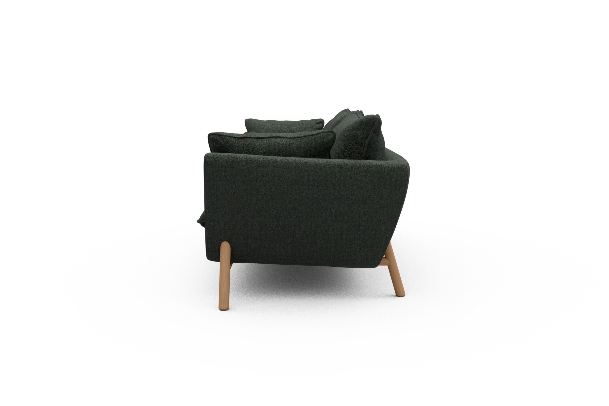 Sofa Emil PREMIUM 3-Sitzer Beinfarbe Eiche Natur Aivi-Pine-Green