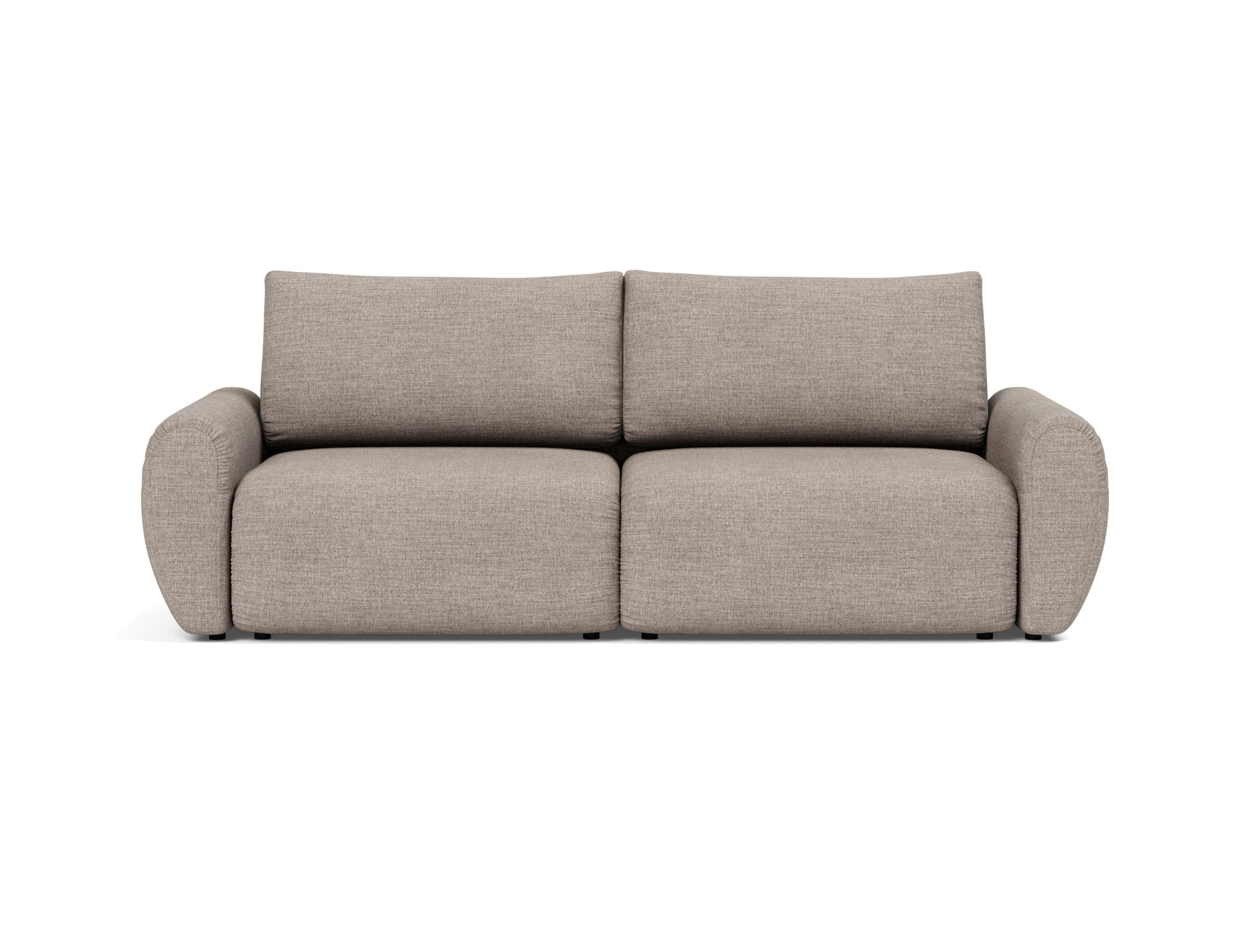 Schlafsofa Norum mit Curve-Armlehnen Chenille Yuveno 472-Warm-Grey