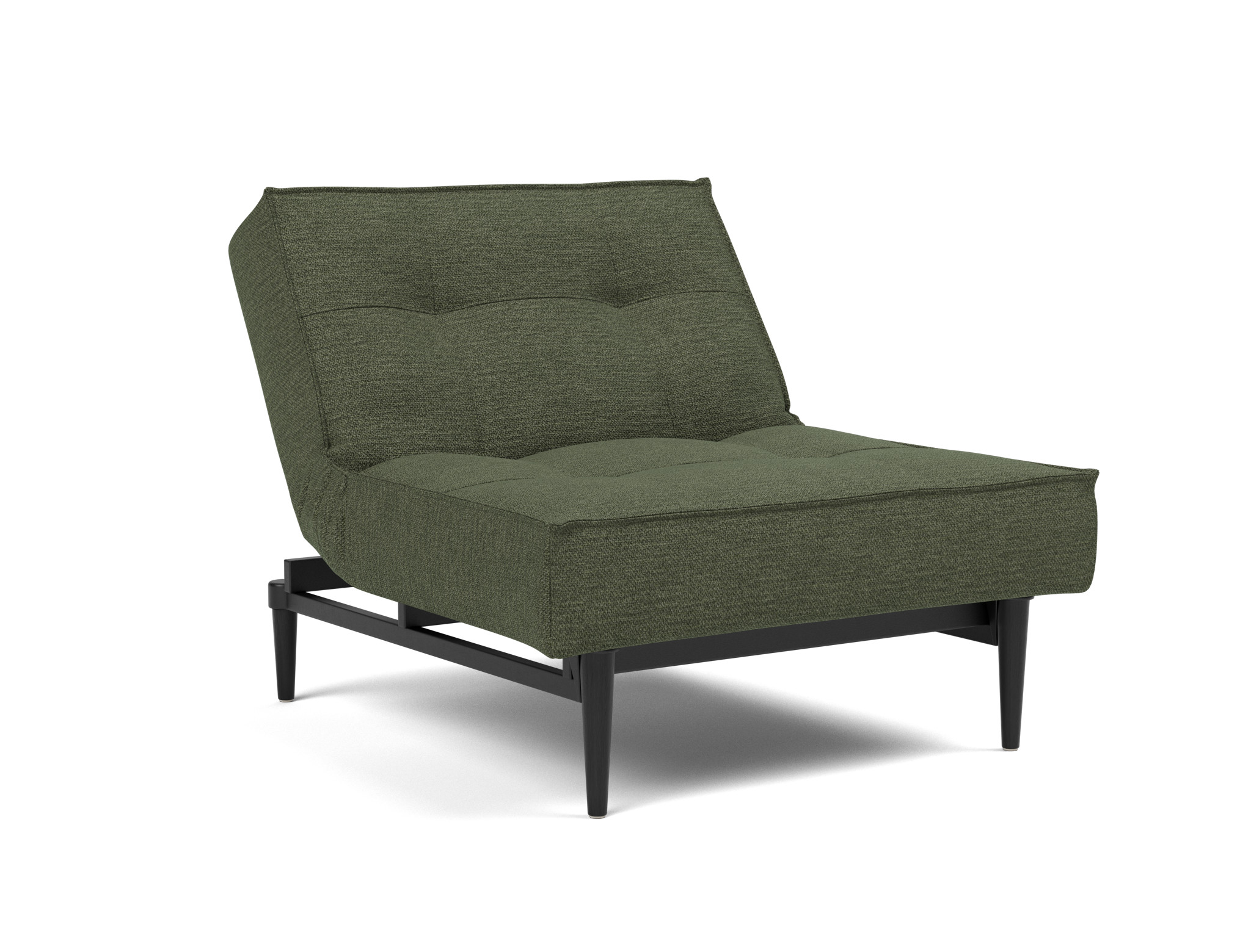 Sessel Splitback Strukturierter Stoff Taura 353-Forest Beine Styletto Eiche schwarz