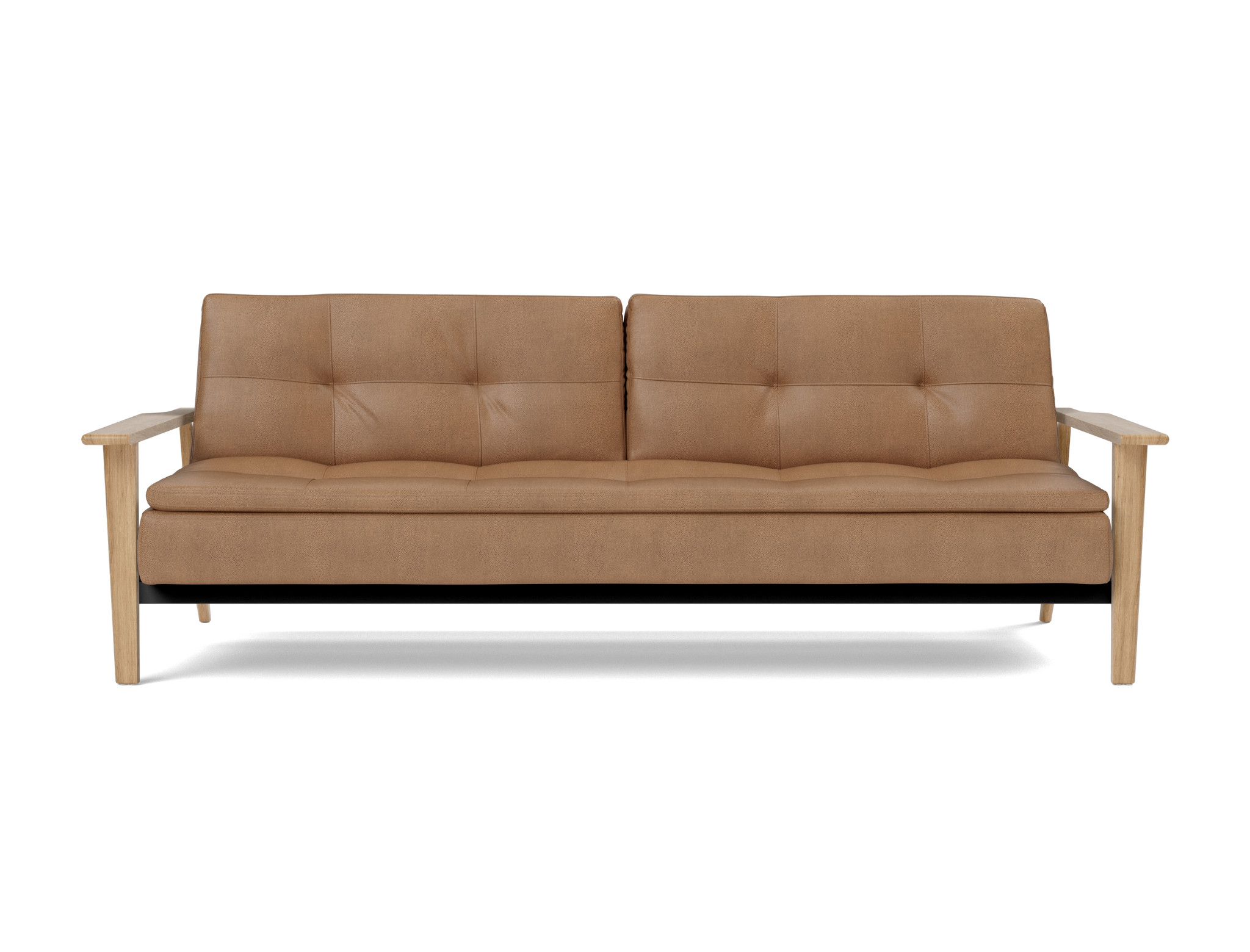 Schlafsofa Dublexo Frej Lederoptik Faunal 551-Brown