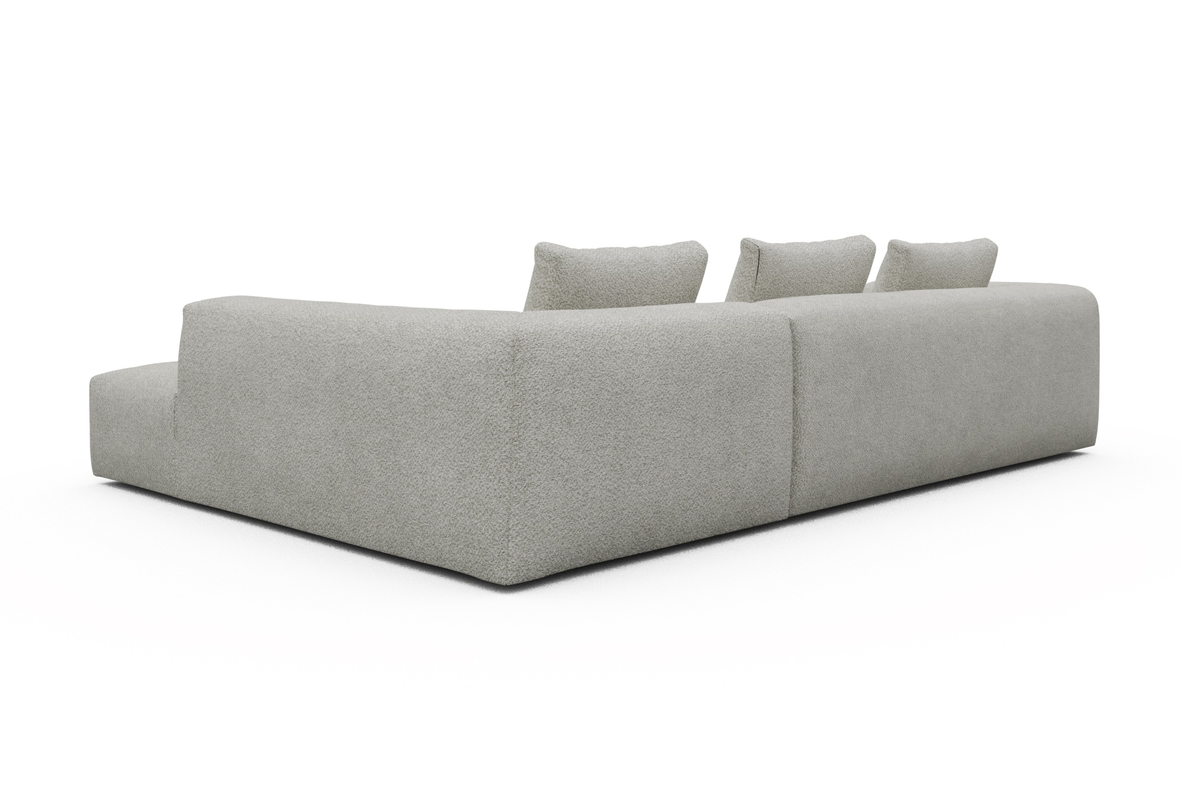 Ecksofa Fred Relax-Ecke rechts mit 2,5-Sitzer Vanora-Warm-Sand