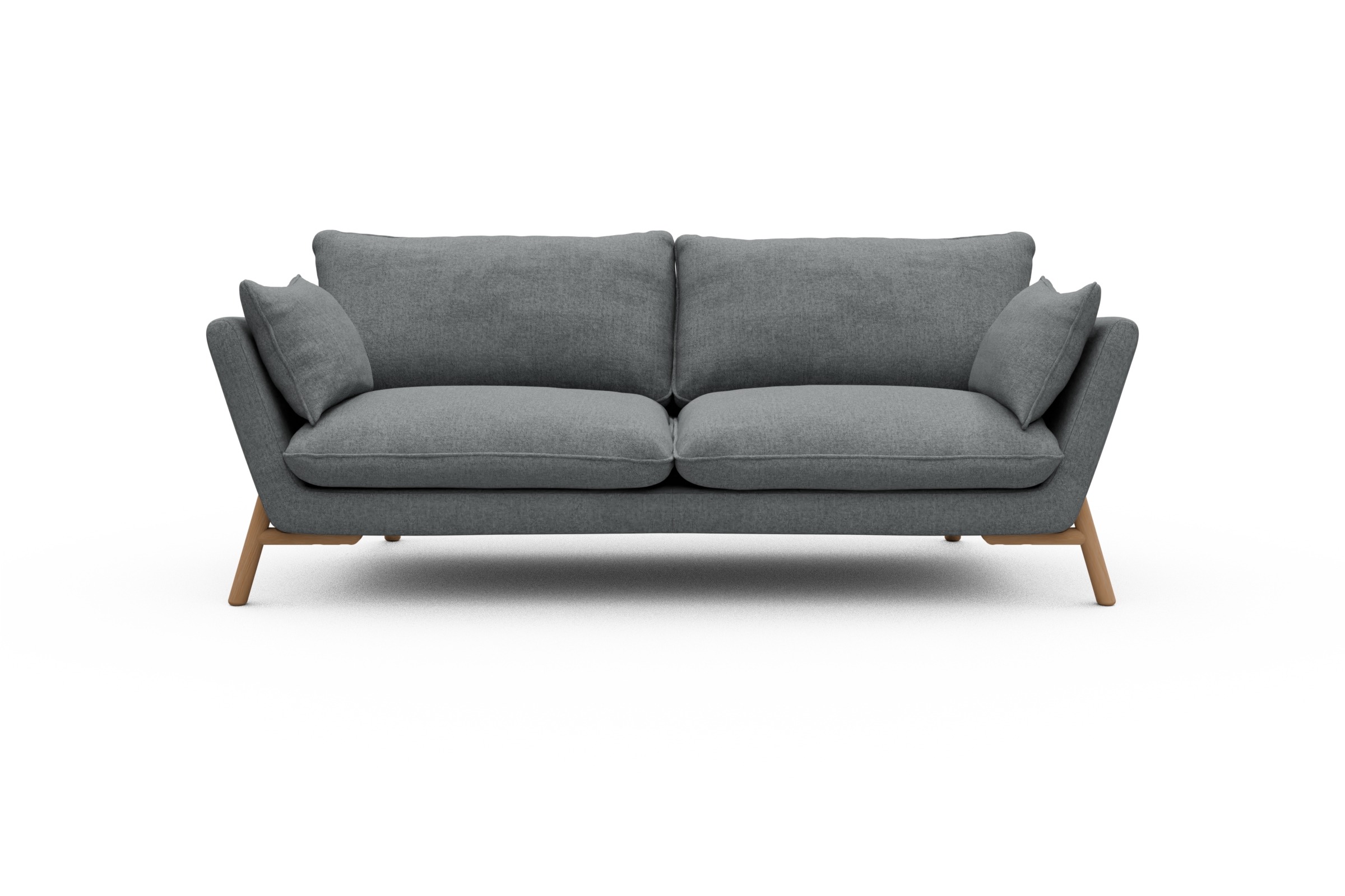Skandi Home Sofa Emil 3-Sitzer Beinfarbe Eiche Natur Casone-Gravel-Grey moebelfaktor
