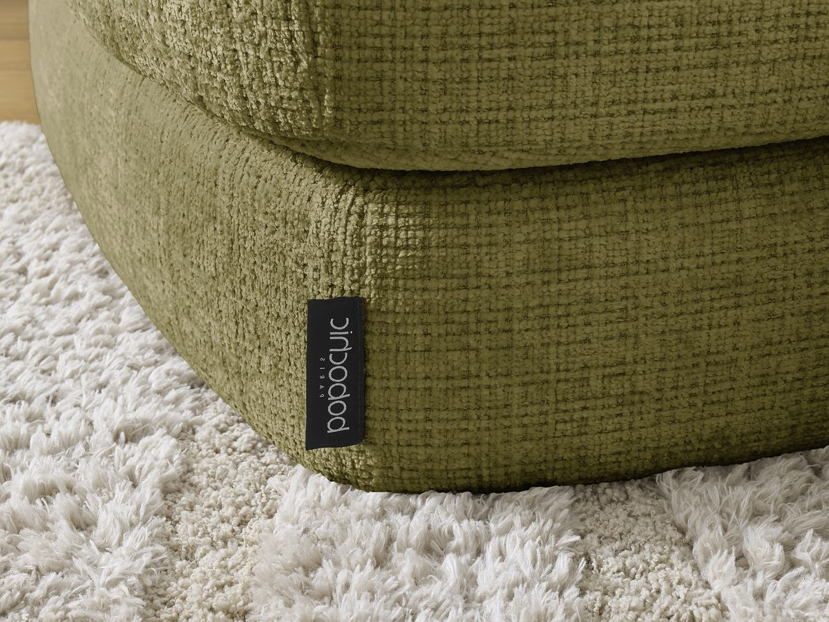 Bobochic Leonore Ecksofa Strukturstoff Grün Ecke links