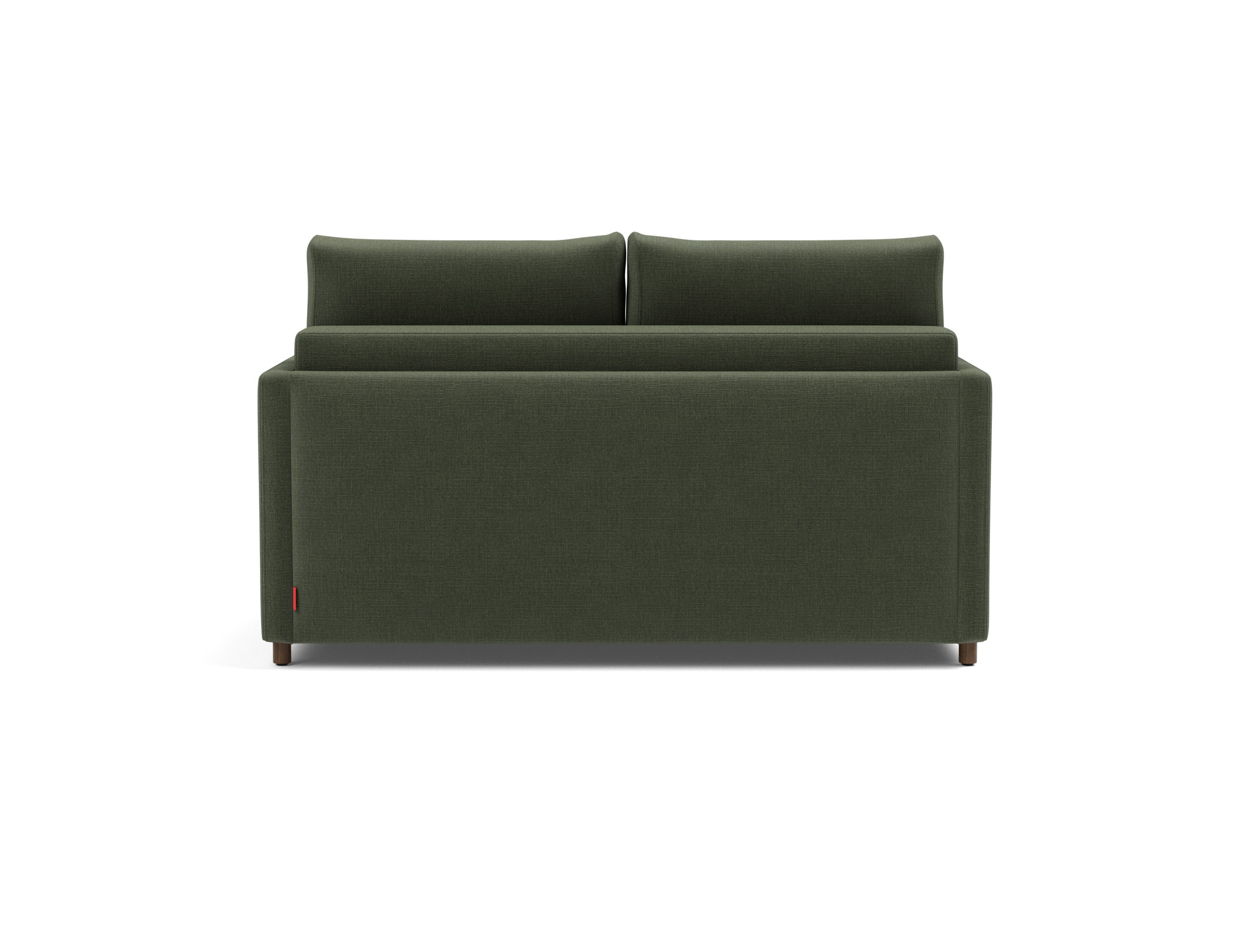 Schlafsofa Neah mit Slim-Armlehnen 140 Chenille Esina 413-Olive-Green