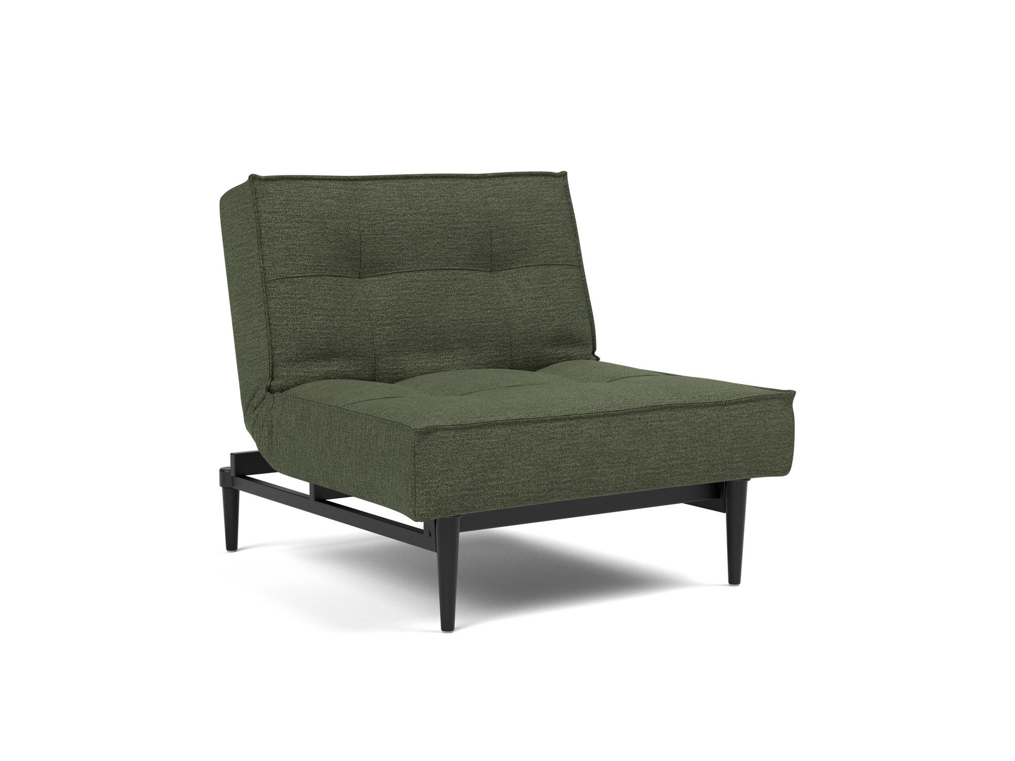 Sessel Splitback Strukturierter Stoff Taura 353-Forest Beine Styletto Eiche schwarz