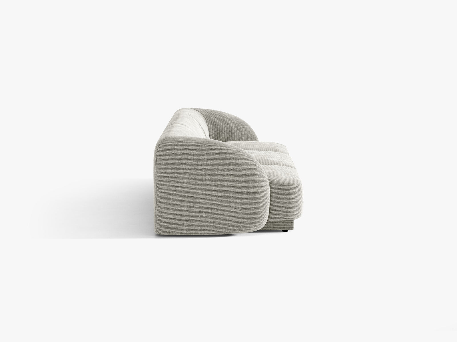 Micadoni Sofa Miley 3-Sitzer Chenille Haga Hellgrau