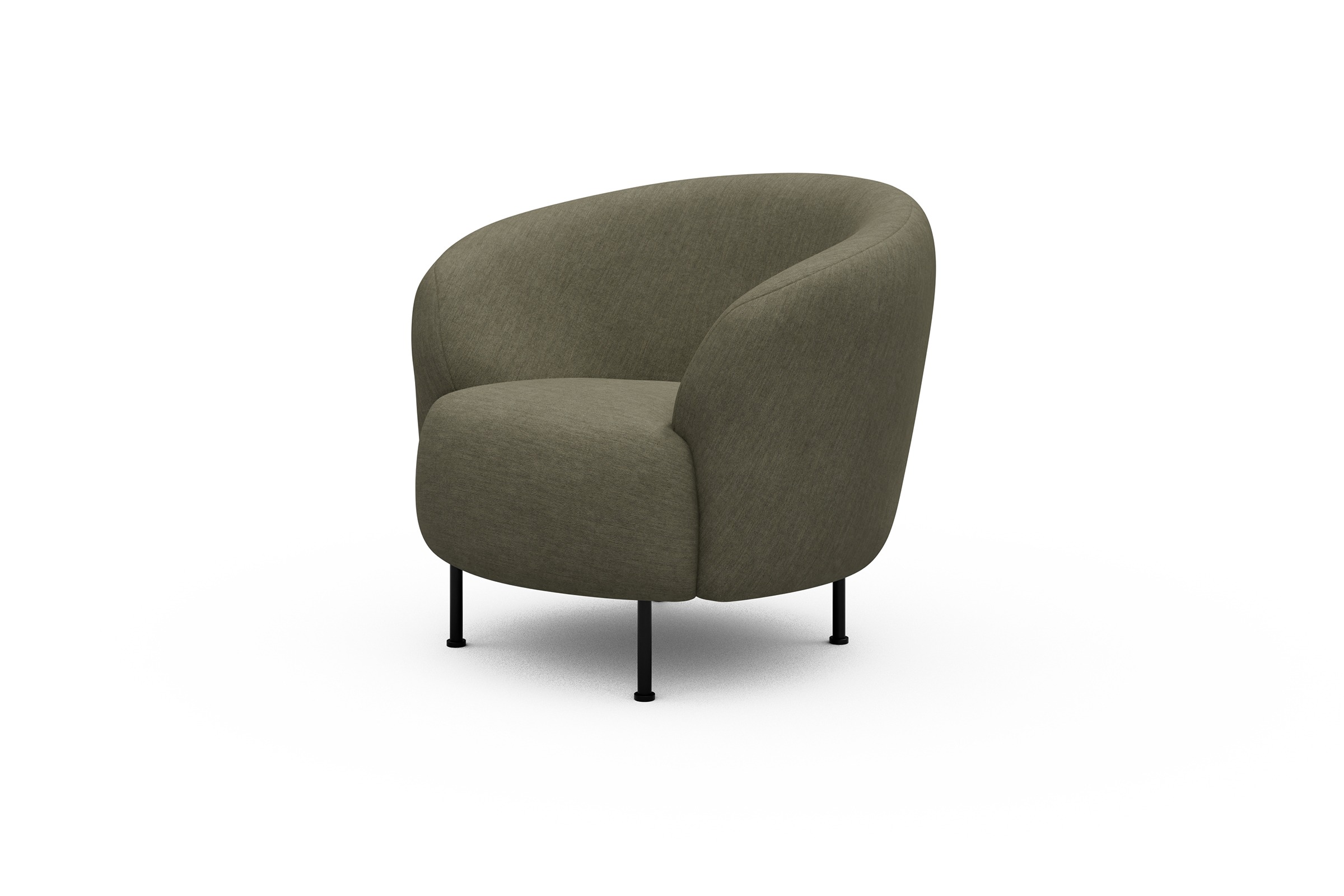 Sessel Ronda Metallbeine Schwarz Vivus-Dusty-Olive
