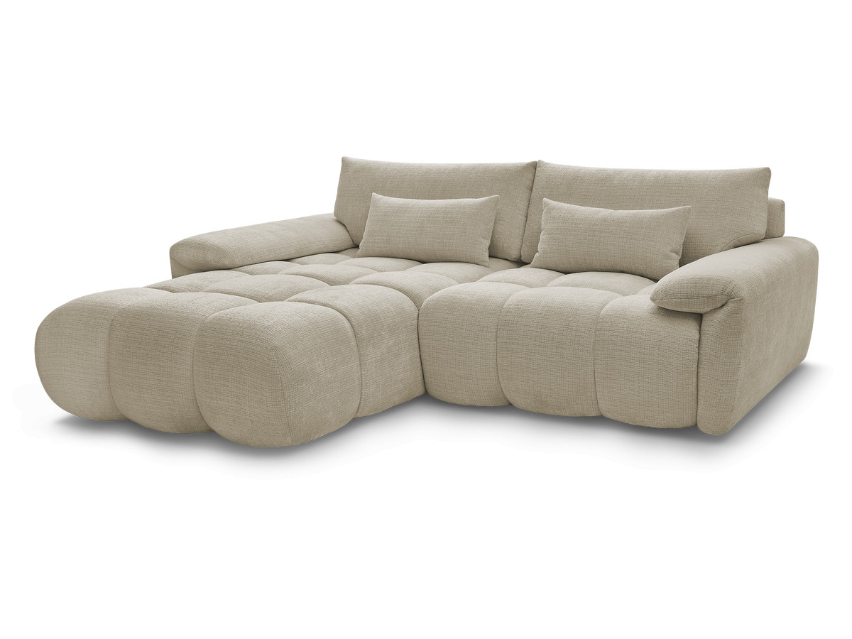 Bobochic Ivane Ecksofa Strukturstoff Beige Ecke links