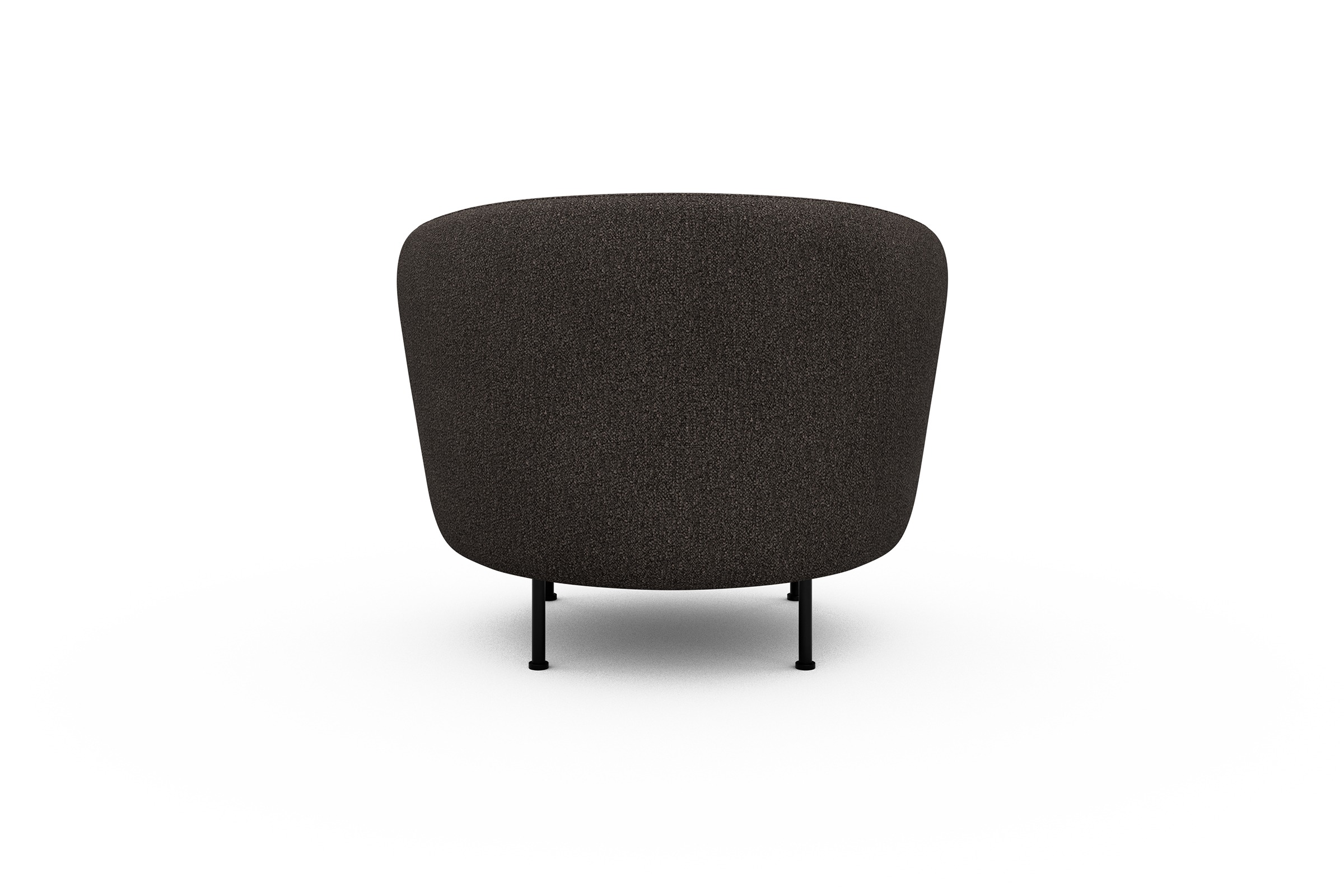 Sessel Ronda Metallbeine Schwarz Boucle-Taupe