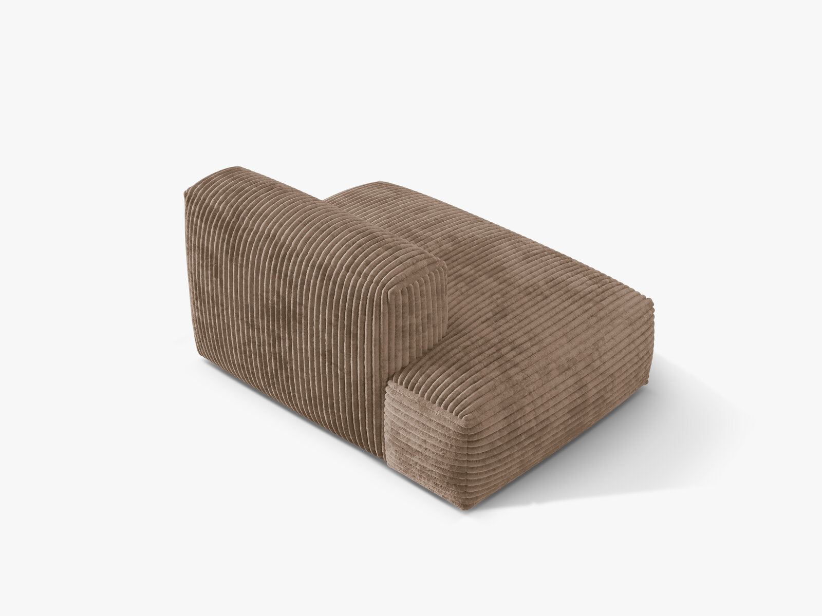 Micadoni Ecksofa-Modul Martina 1-Sitzer Links Kord Eichel