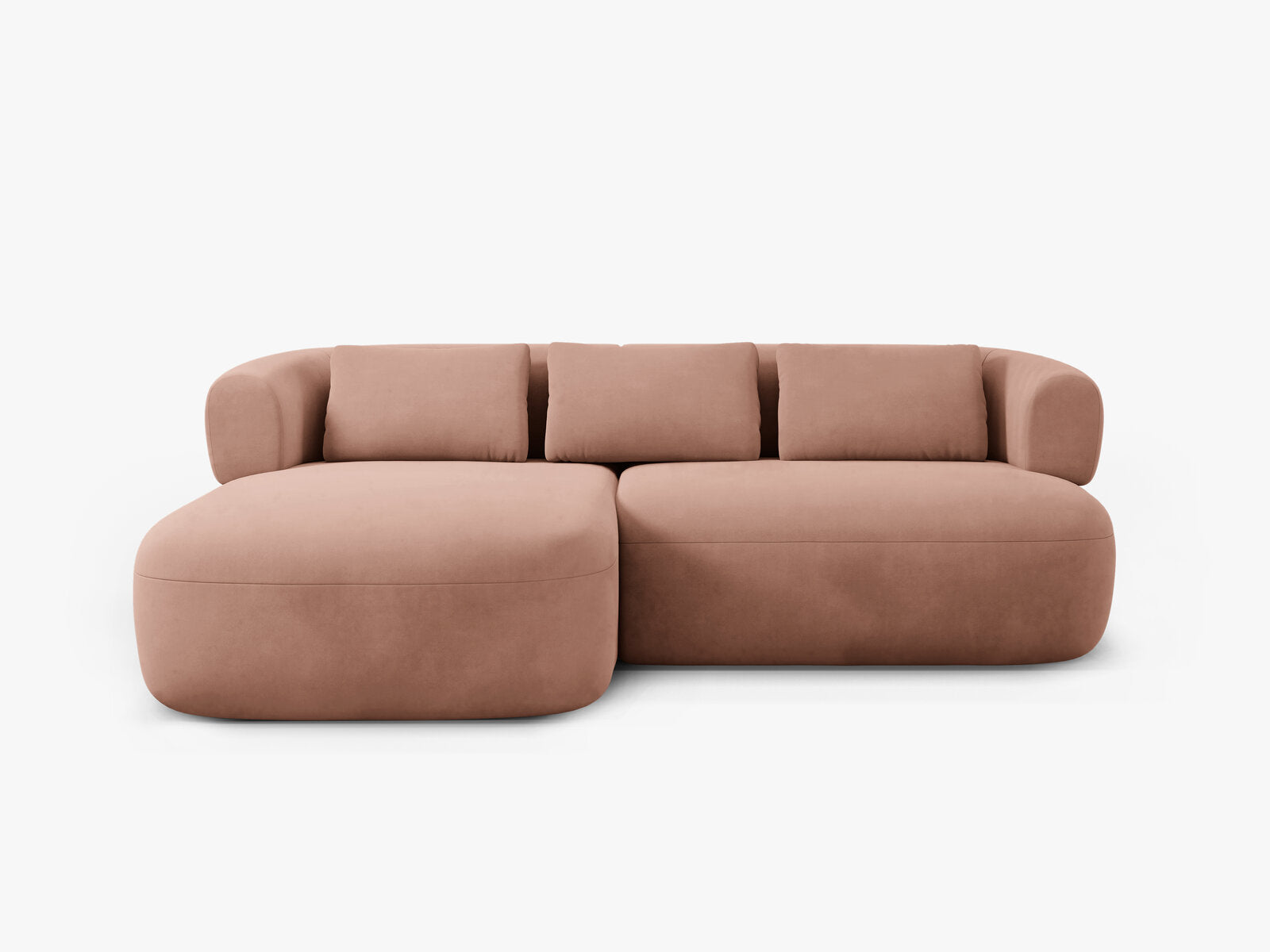 Micadoni 5-Sitzer Ecksofa Jenny Kleine Version Links Samt Salvador Rosa