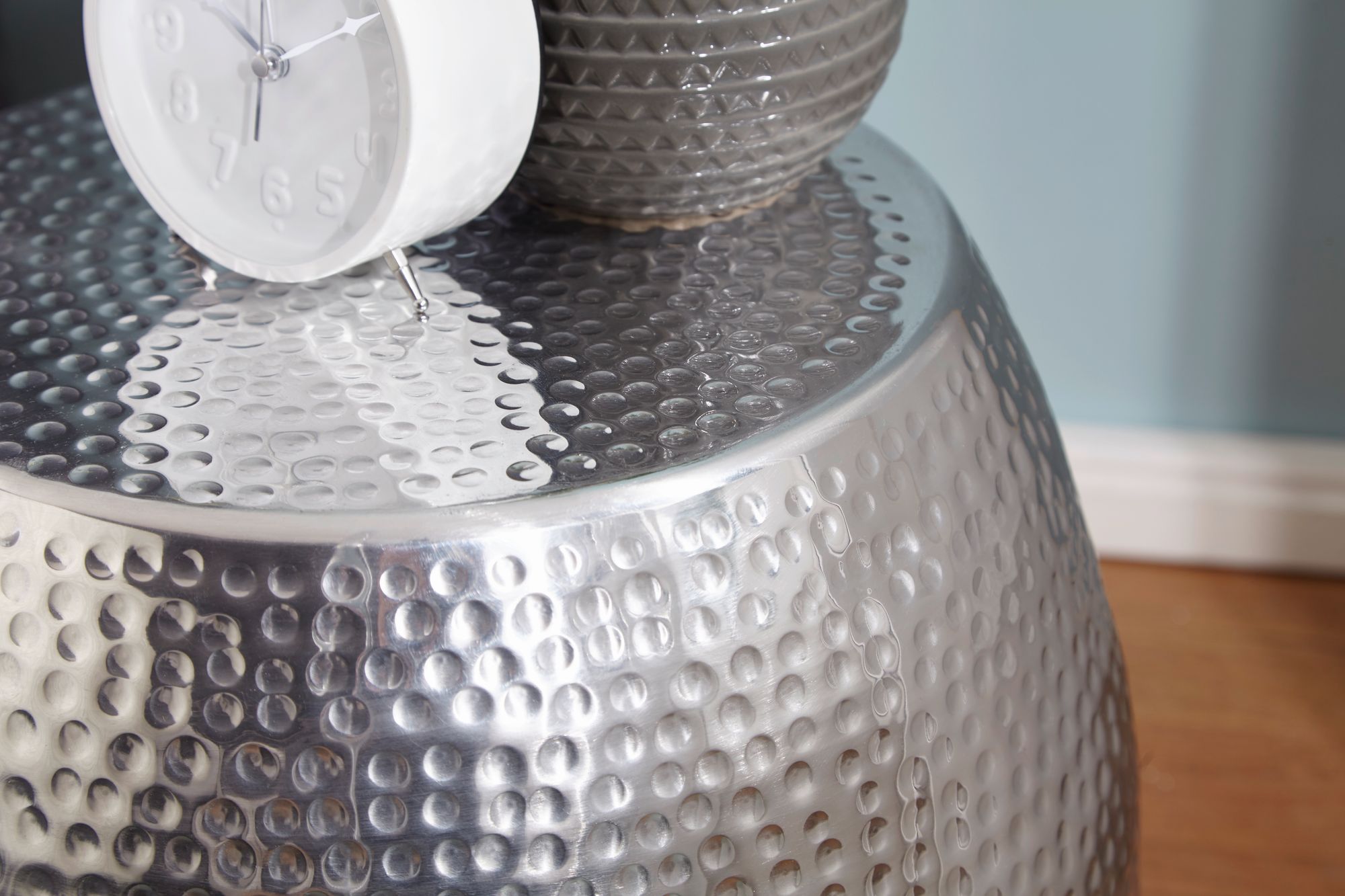 Beistelltisch Farsund Aluminium Silber Ø 42 cm