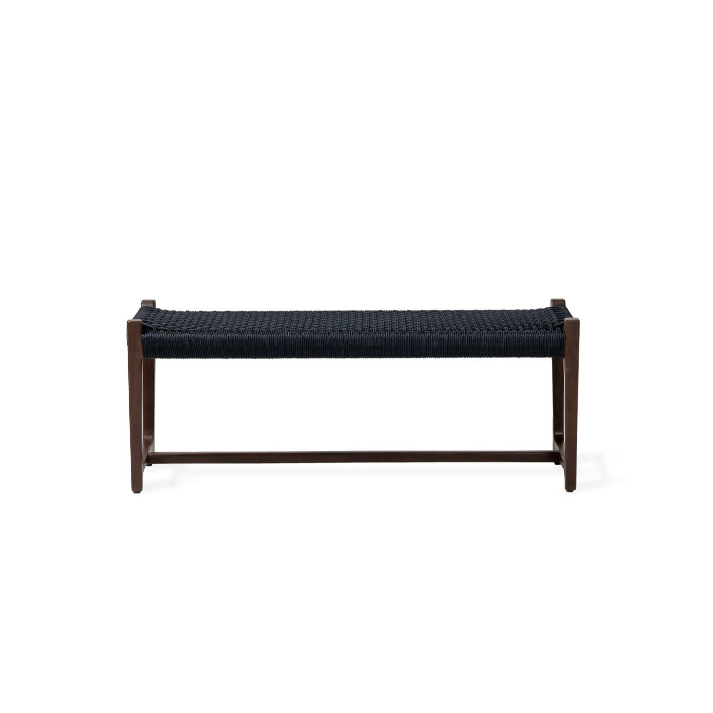 Jesper Home Outdoor-Bank Kuwana Indigo-Weave Gestell Espresso 120cm moebelfaktor