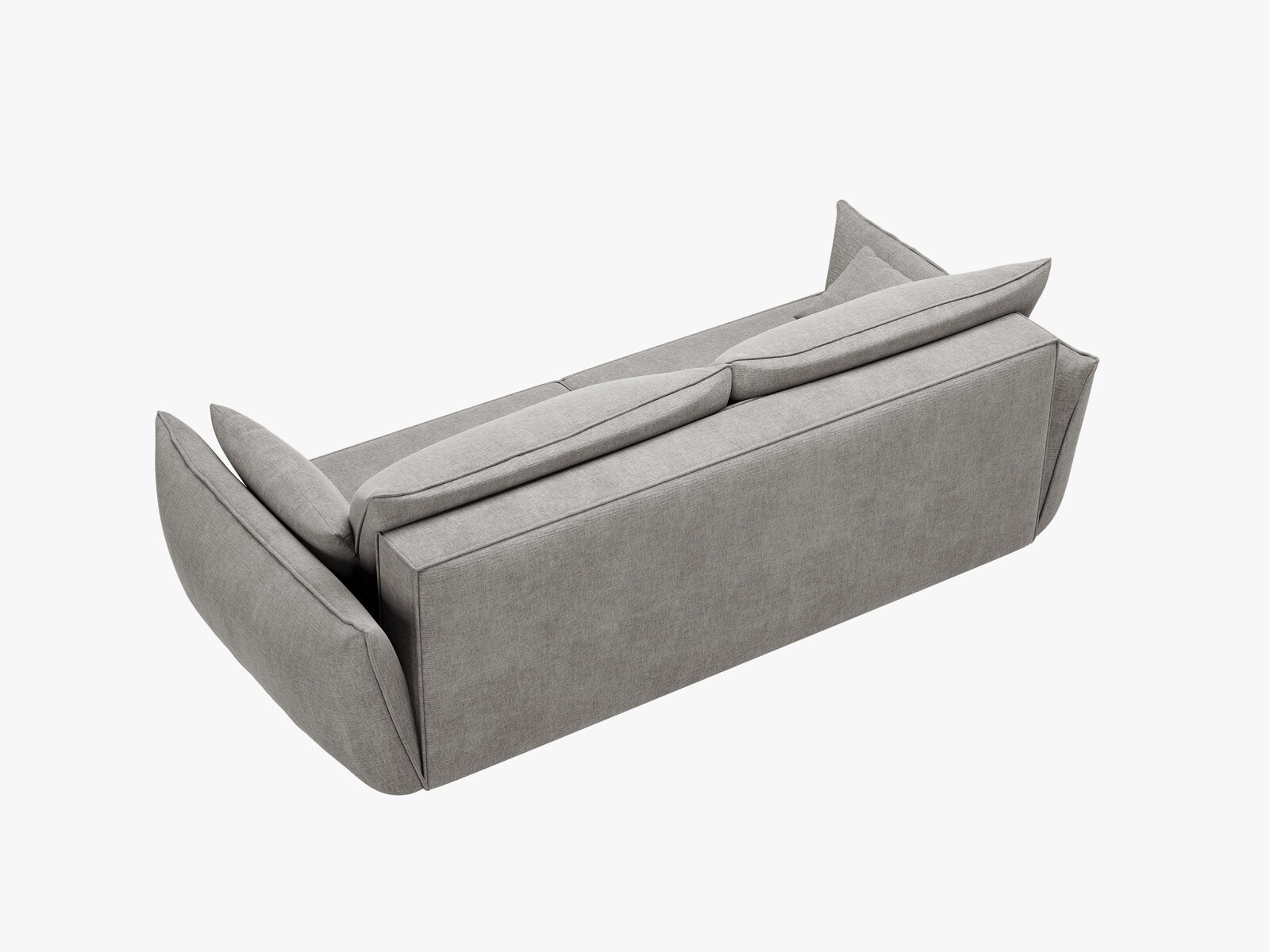 Micadoni Kaelle Schlafsofa 3-Sitzer mit Bettkasten Chenille Over The Horizon Hellgrau