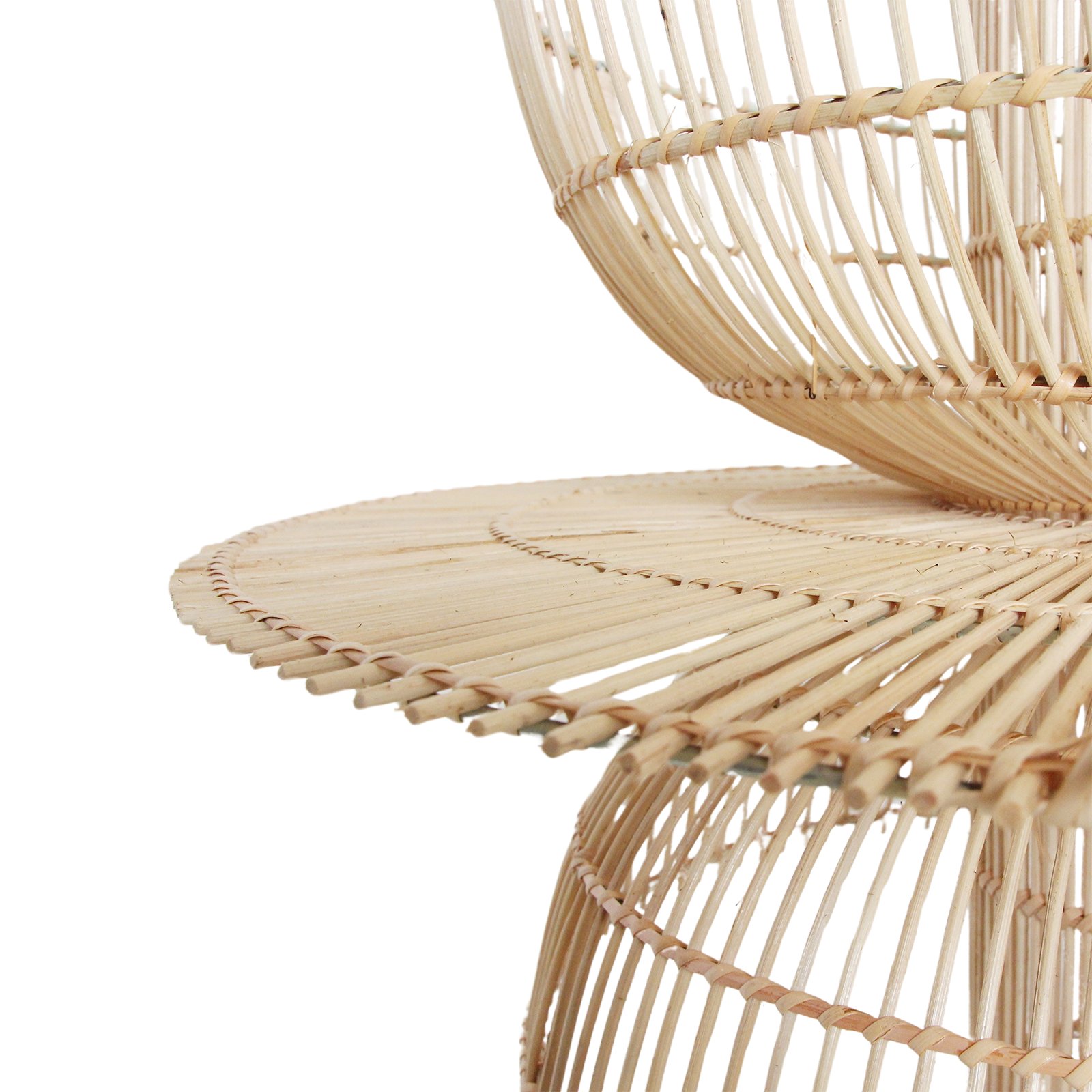 Raw Materials Pendelleuchte Rattan asymmetrisch