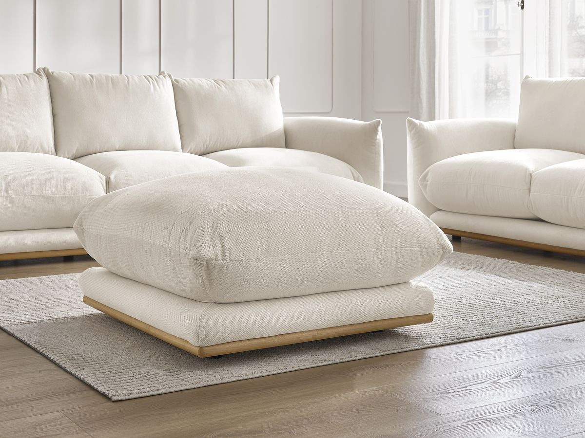 Bobochic Ernest Sofa 6-Sitzer mit Pouf Stoff Beige