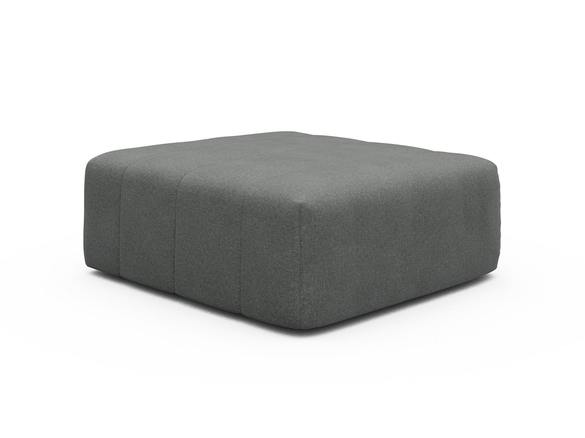 Ottomane Hugo Strukturierter Stoff Satya 440-Steel-Grey