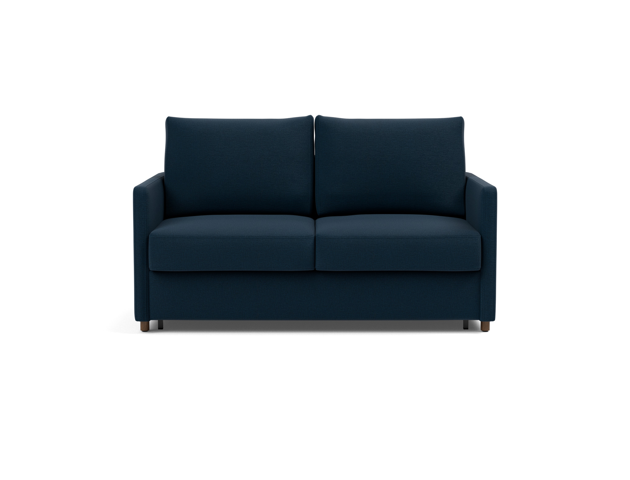 Schlafsofa Neah mit Slim-Armlehnen 140 Flachgewebe Mixed Dance 528-Blue